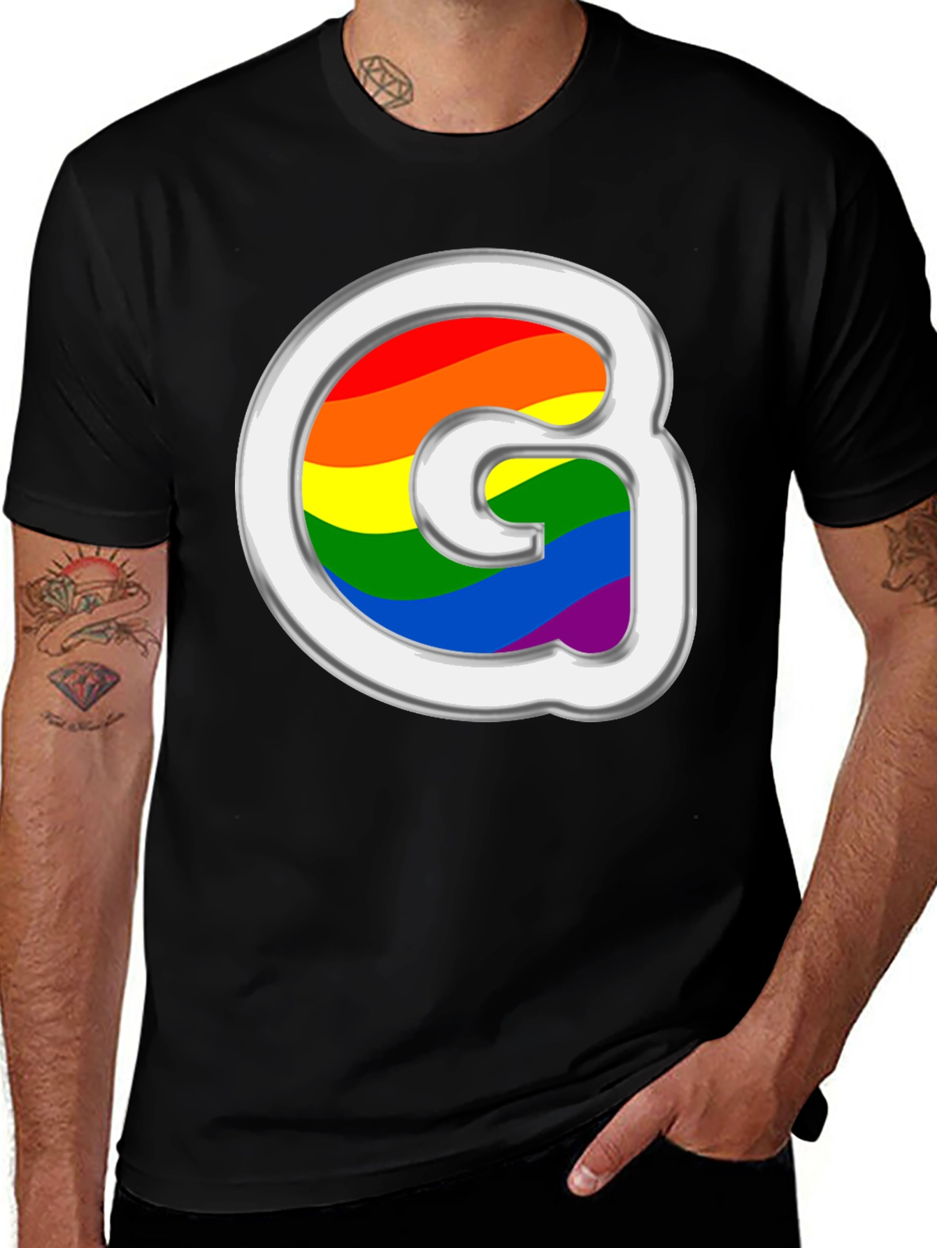 Variant 13 of Rainbow 'G' Graphic Tee - Pride Edition