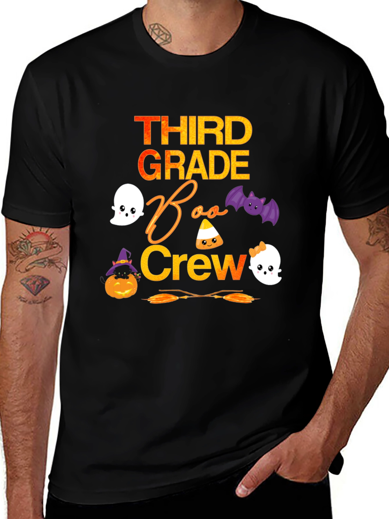 Third Grade Boo Crew Halloween T-Shirt