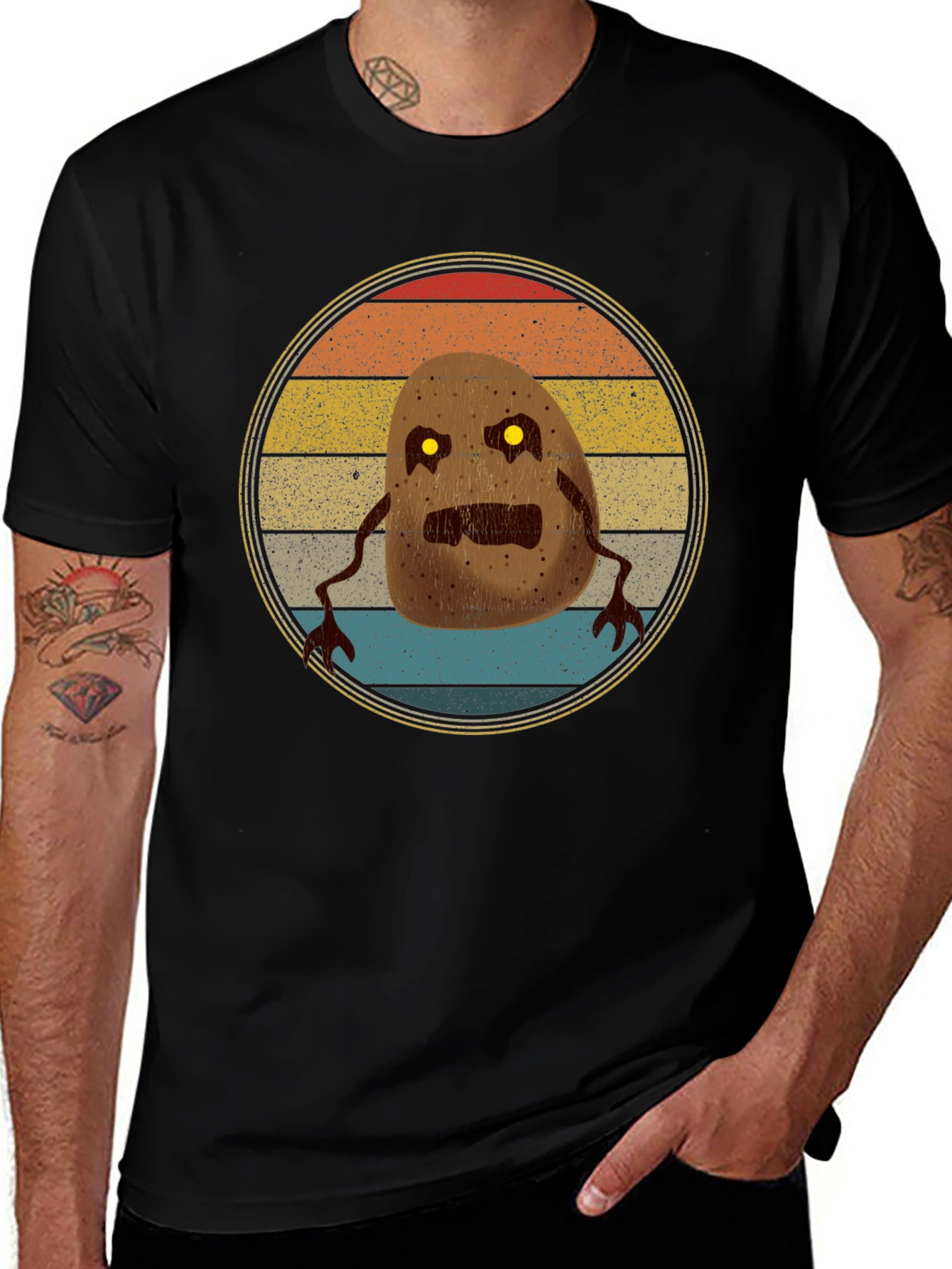 Variant 17 of Retro Potato Monster Graphic T-Shirt