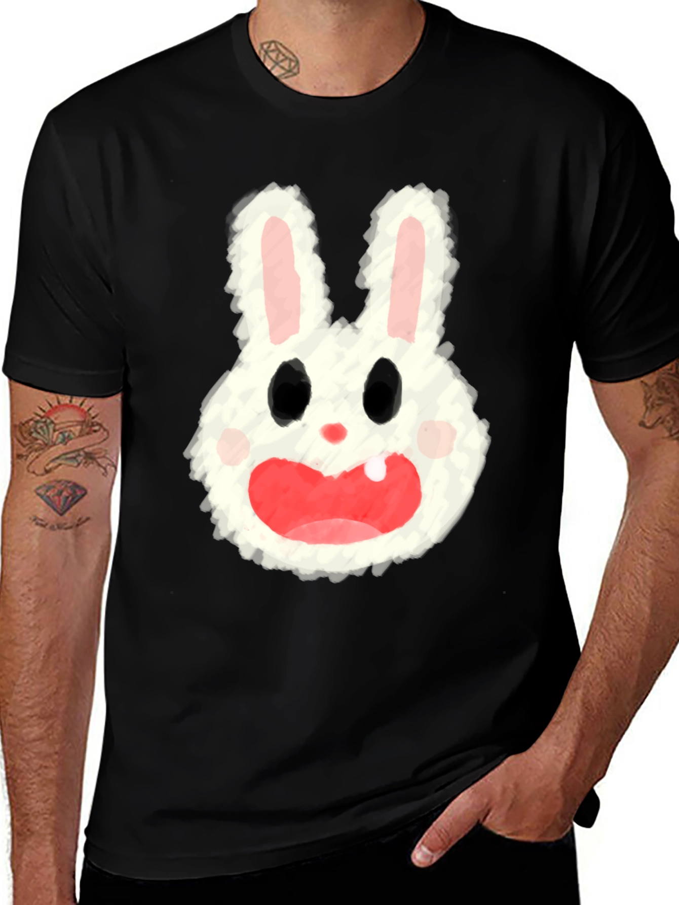 Variant 23 of Funny Bunny Graphic T-Shirt - Soft Cotton Tee