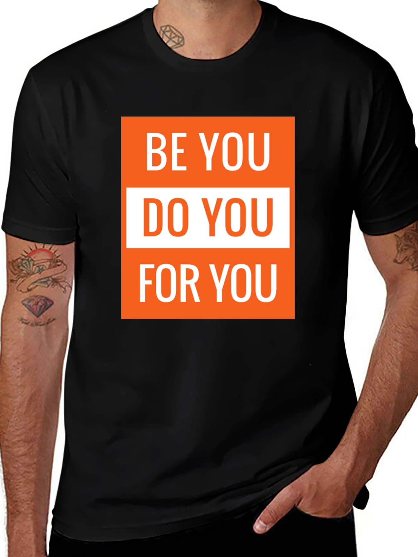 Variant 27 of Be You Graphic Tee - Motivational Black T-Shirt