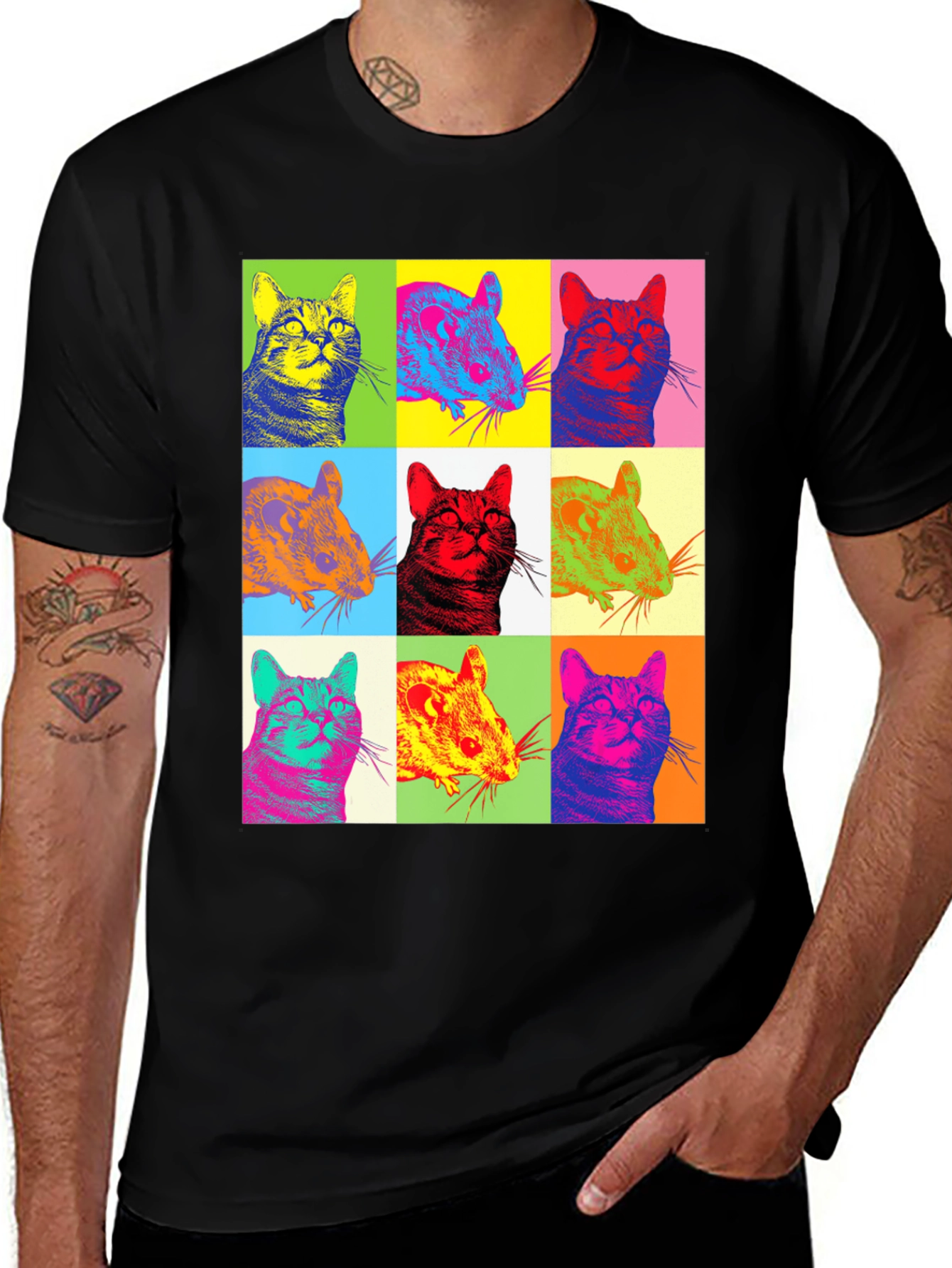 Variant 16 of Pop Art Cat & Mouse T-Shirt