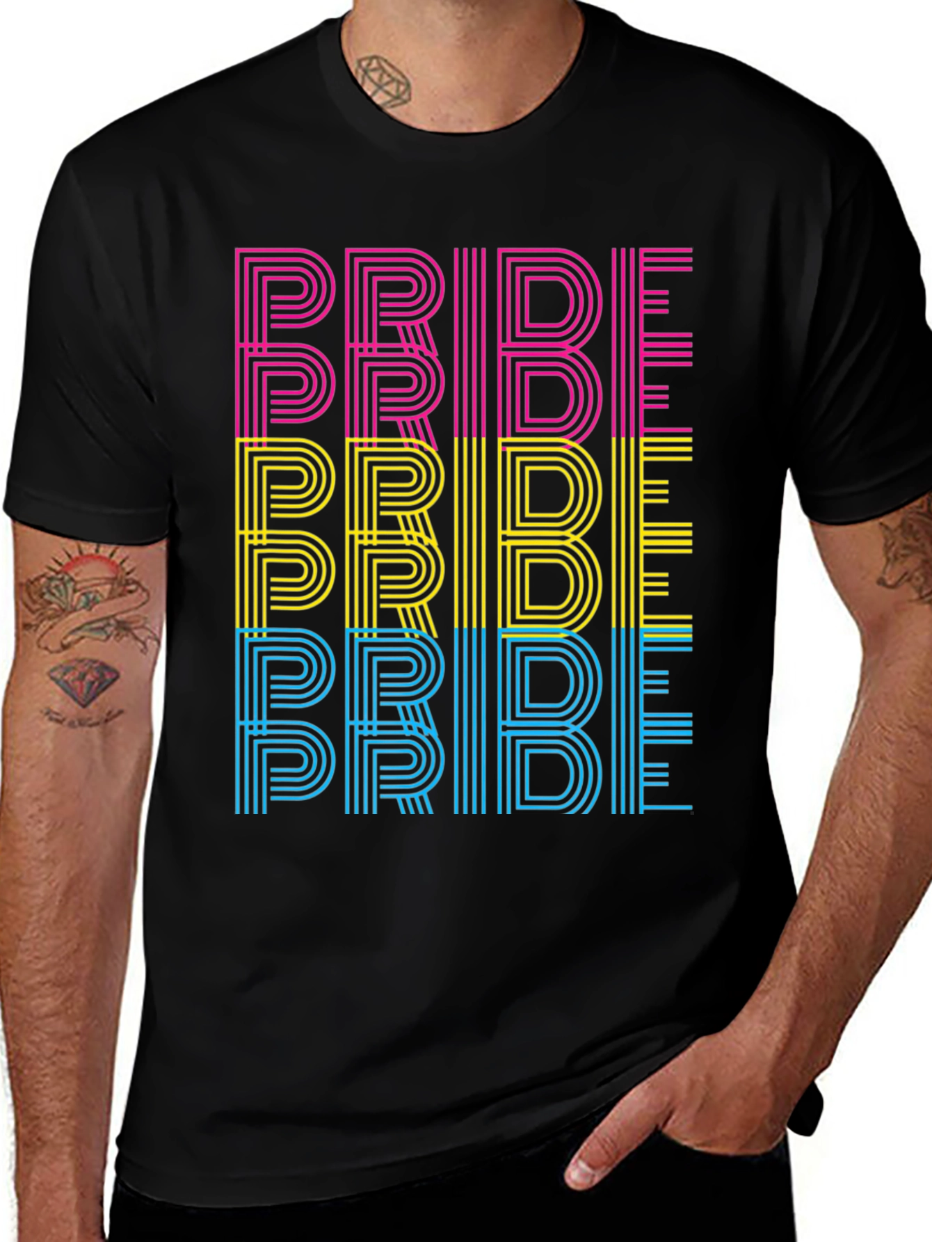 Pride Stacked Text Tee