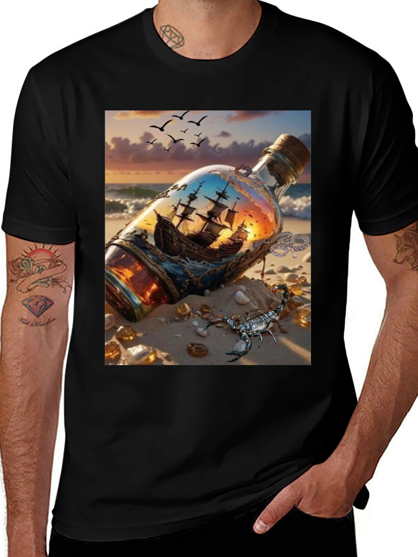 Variant 14 of Ship in a Bottle Graphic Tee