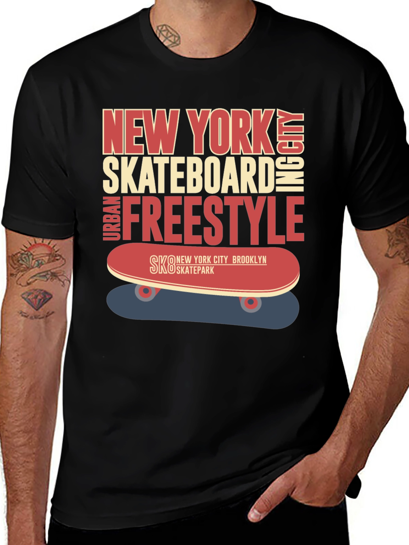 Variant 11 of New York Skateboard Freestyle Graphic T-Shirt
