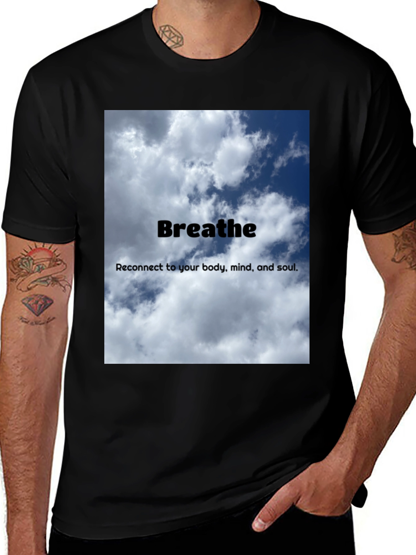 Variant 4 of Breathe Graphic T-Shirt - Relax, Reconnect, Recharge