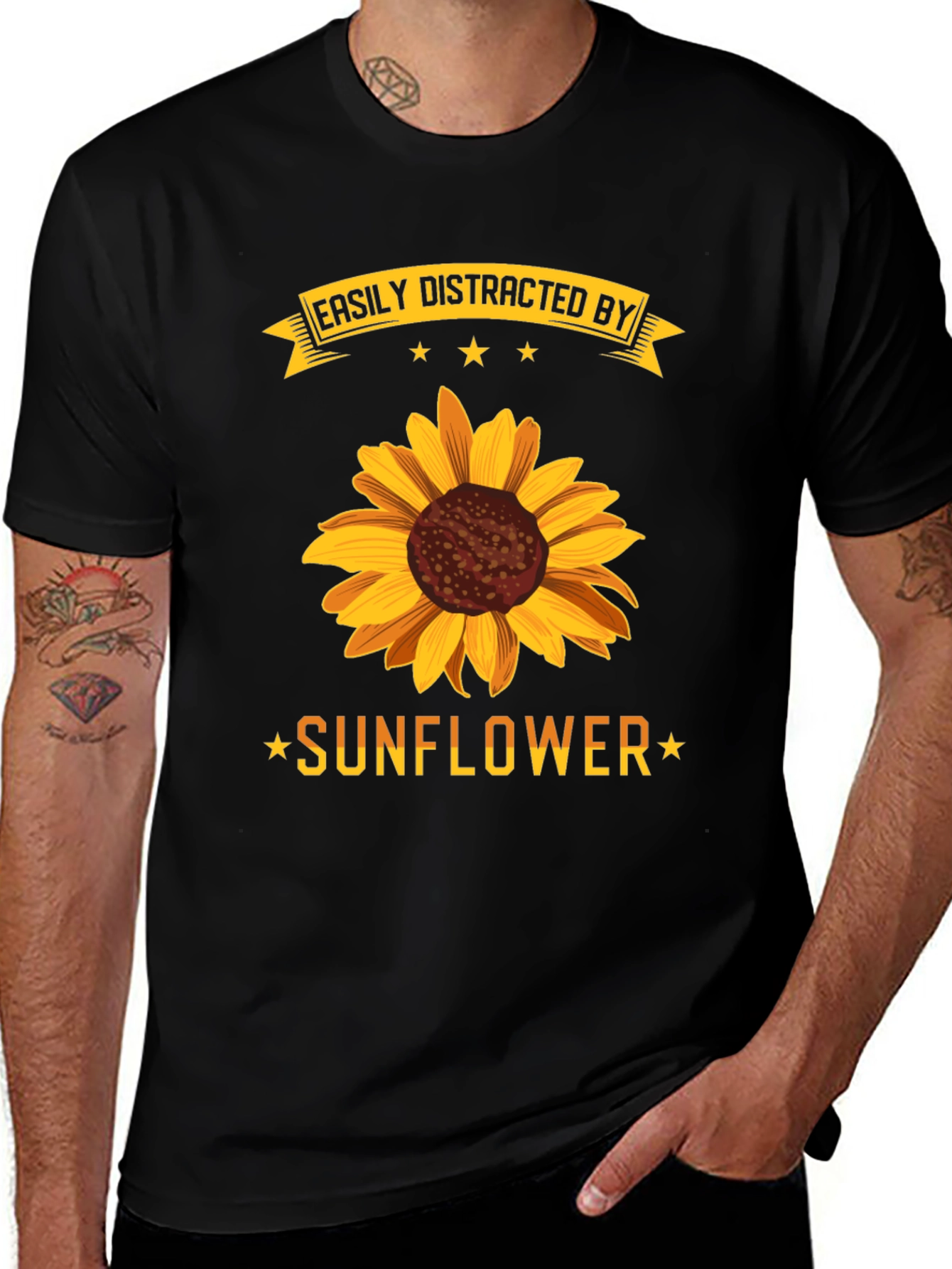Variant 26 of Easily Distracted by Sunflowers T-Shirt