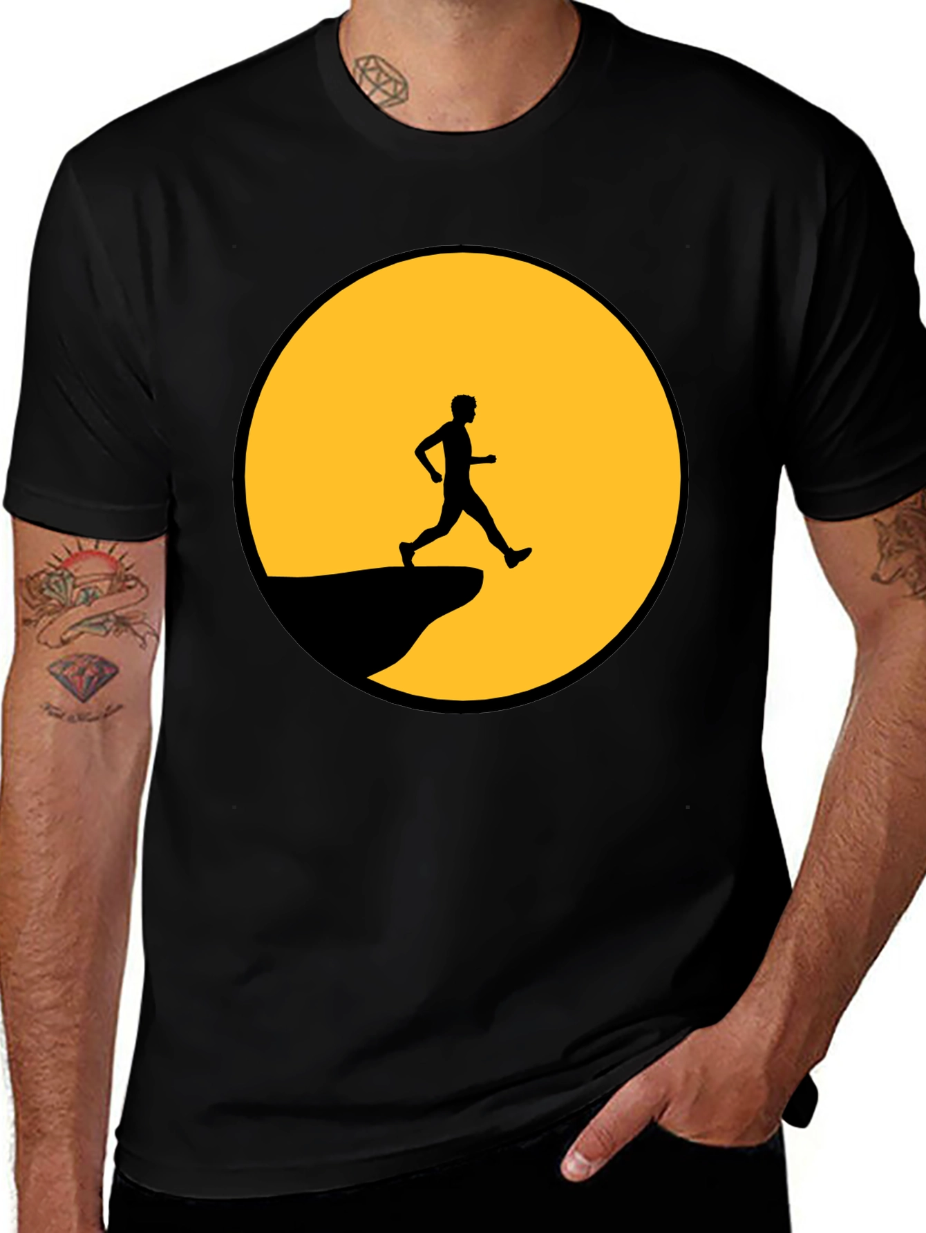 Variant 19 of Man on the Moon Graphic Tee - Black