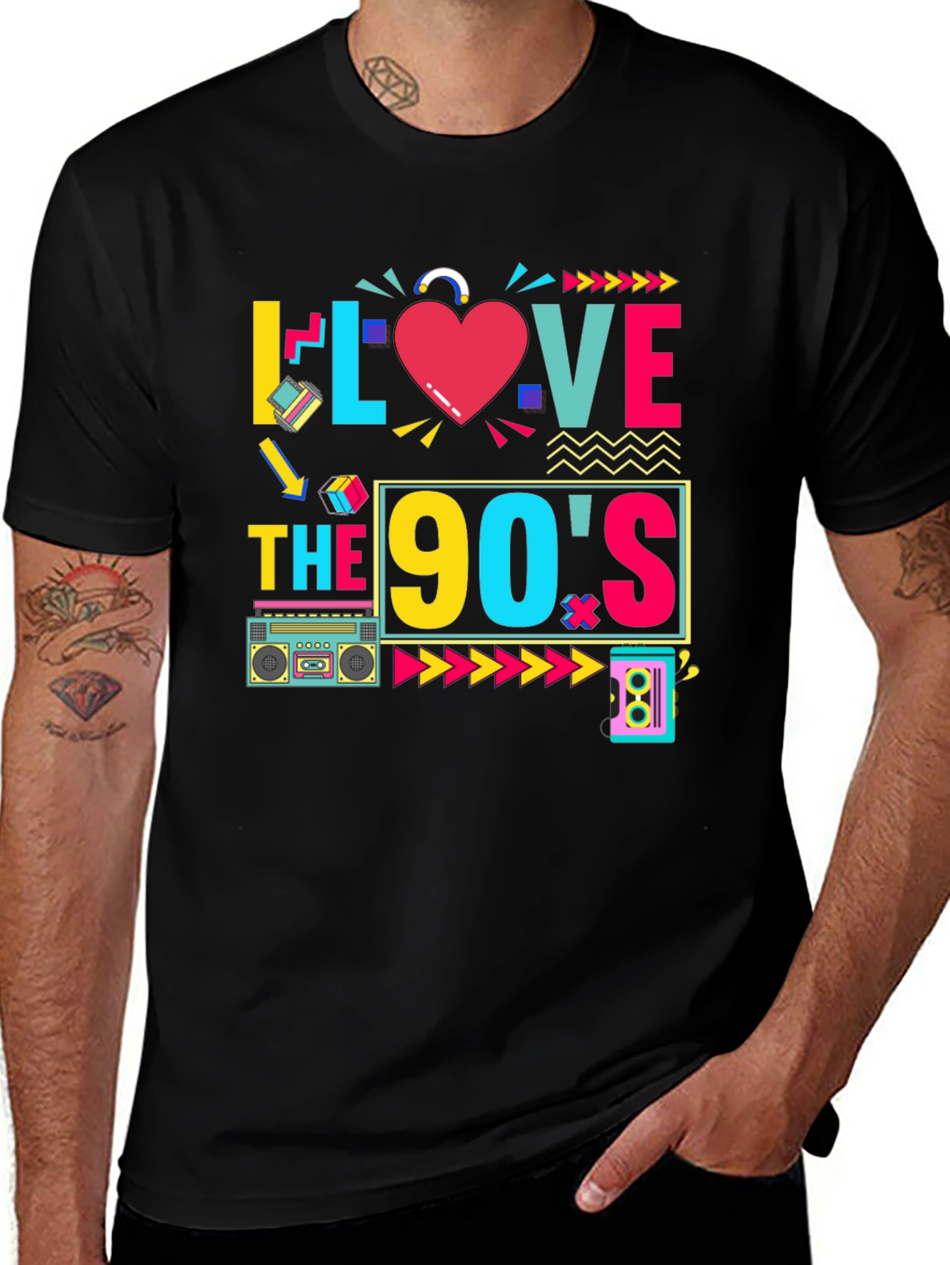 Variant 26 of I Love the 90's Graphic T-Shirt