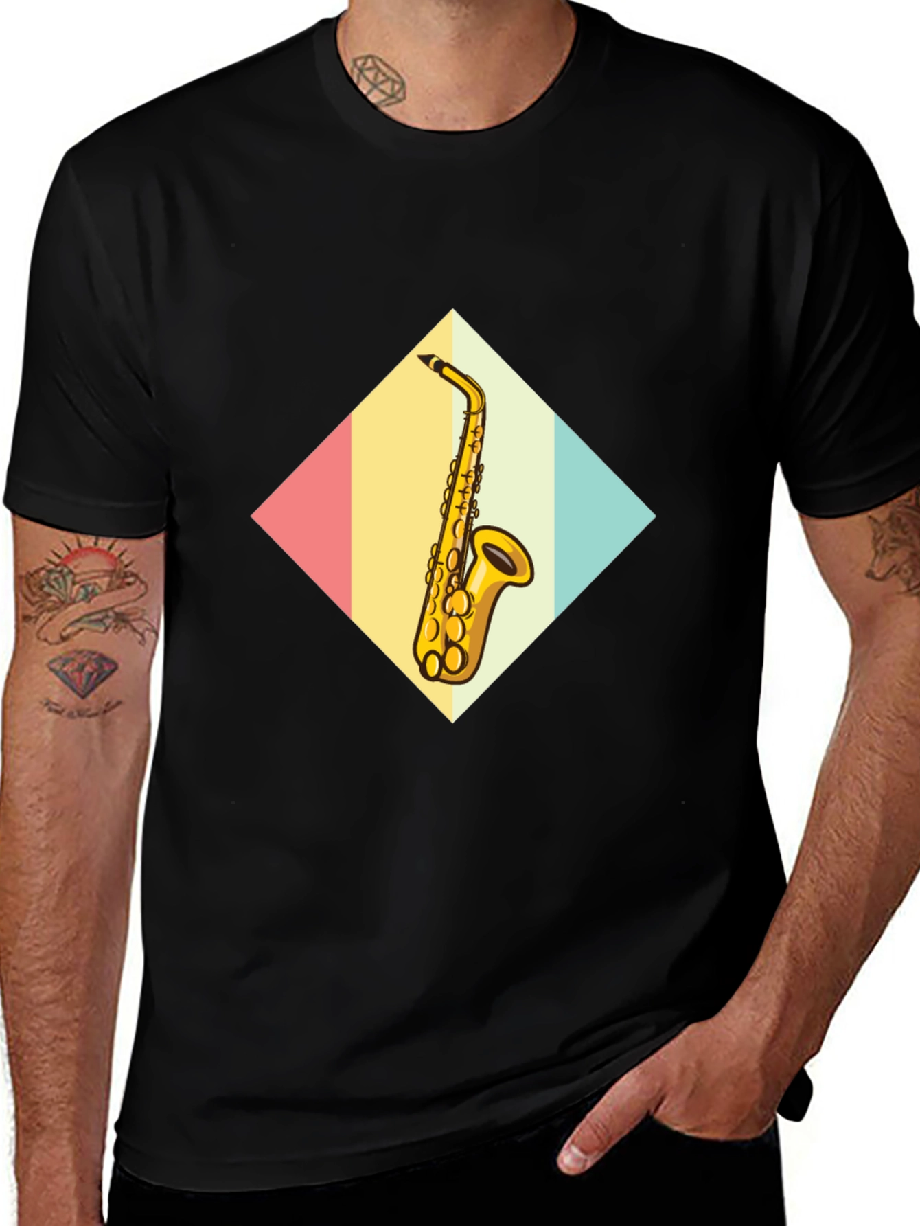 Variant 15 of Retro Saxophone Graphic Tee