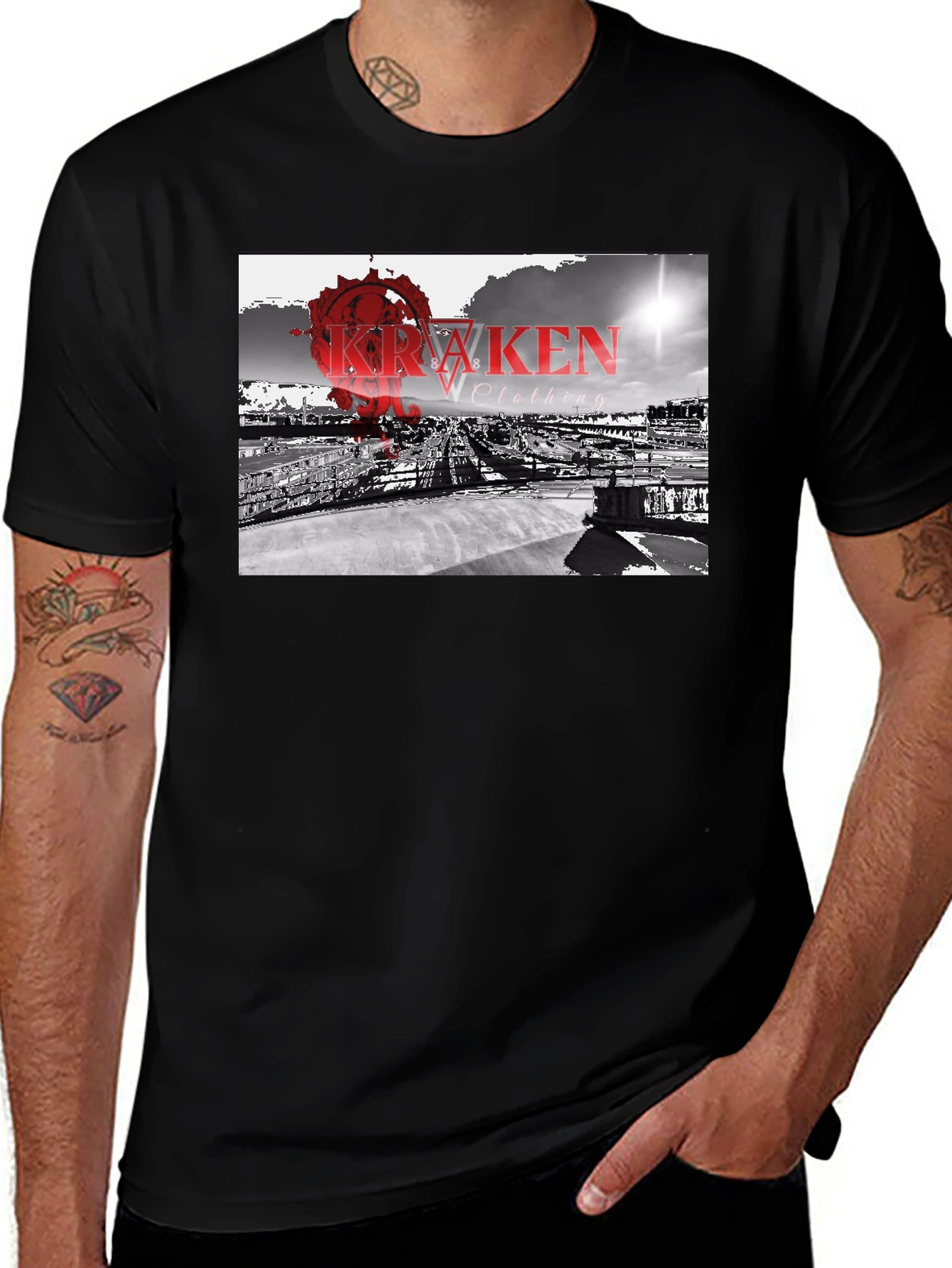 Variant 9 of Kraken Clothing Black T-Shirt