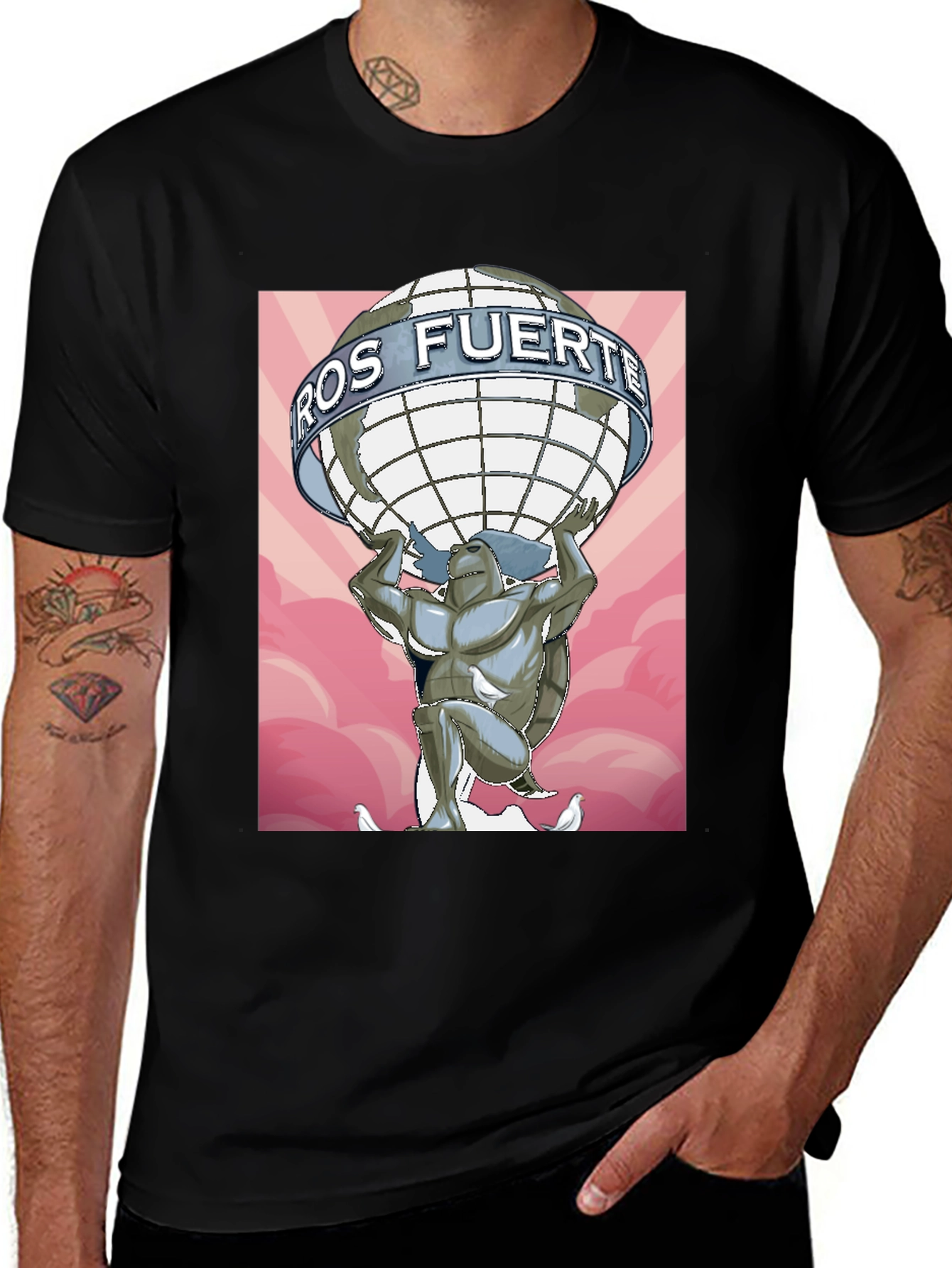 Variant 9 of Atlas Globe Graphic T-Shirt - Strong & Stylish