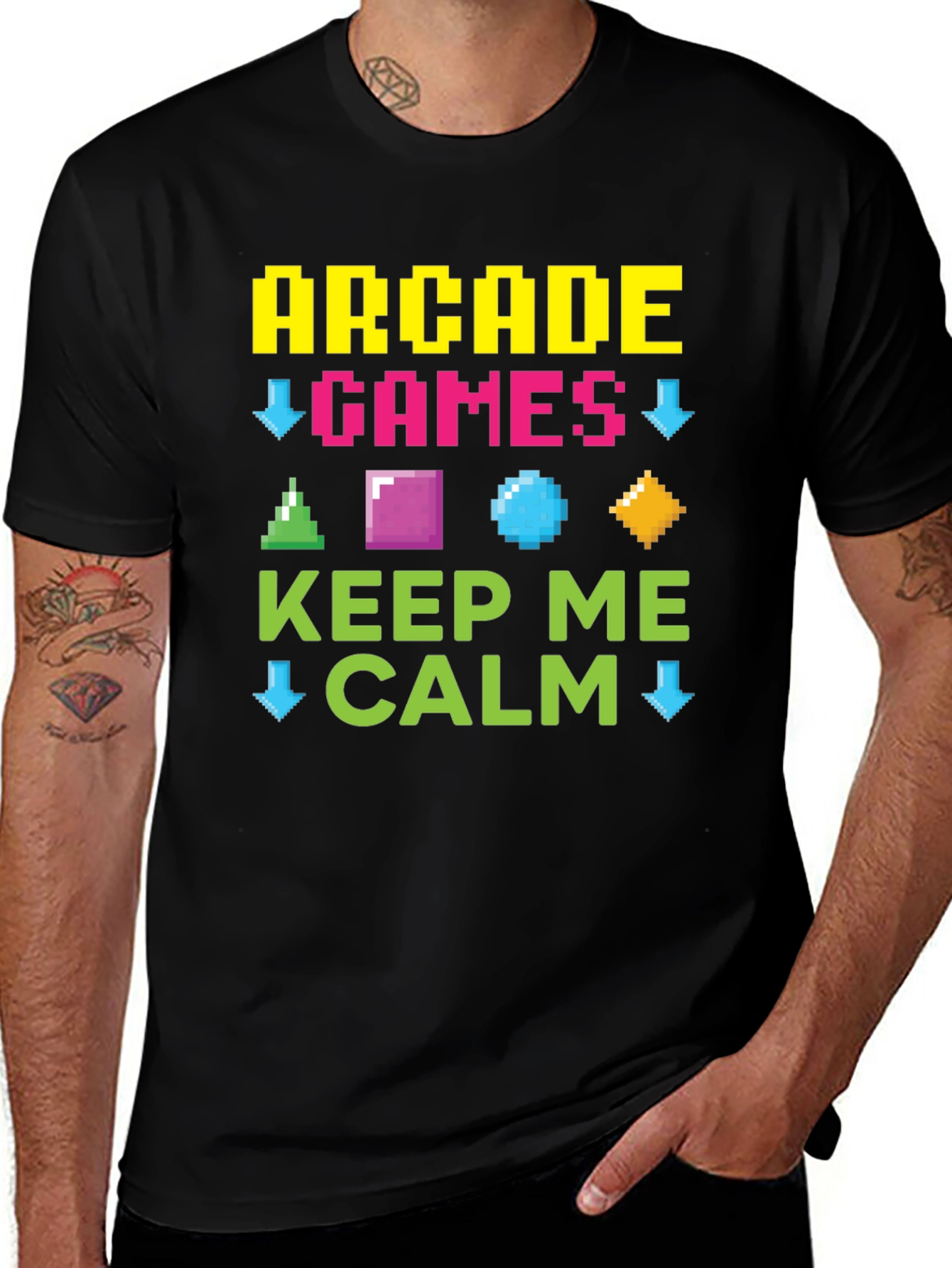 Variant 17 of Arcade Games Keep Me Calm Graphic Tee