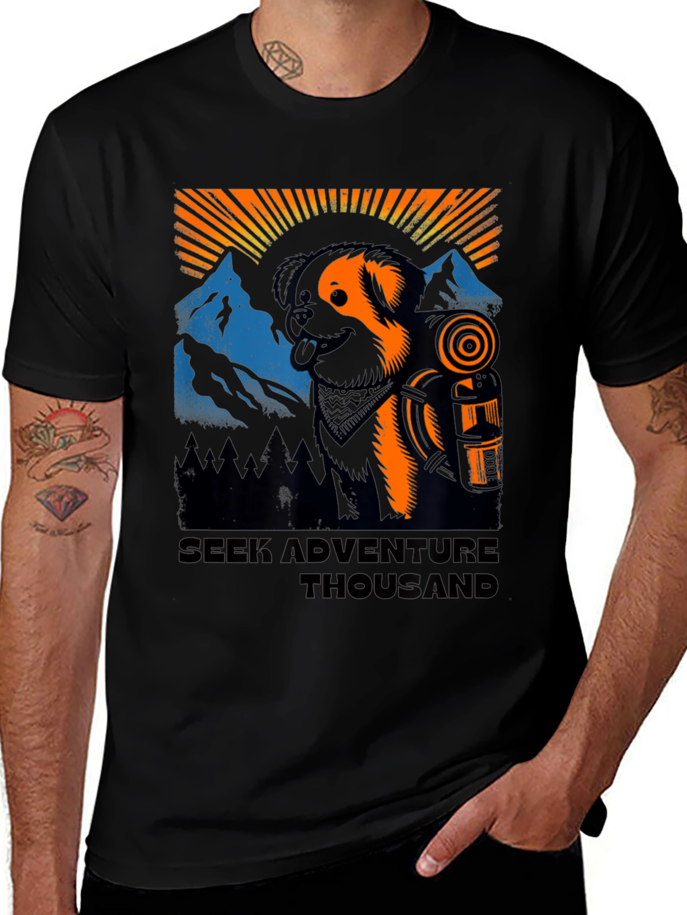 Variant 19 of Adventure Dog Graphic Tee - Unisex Hiking Shirt