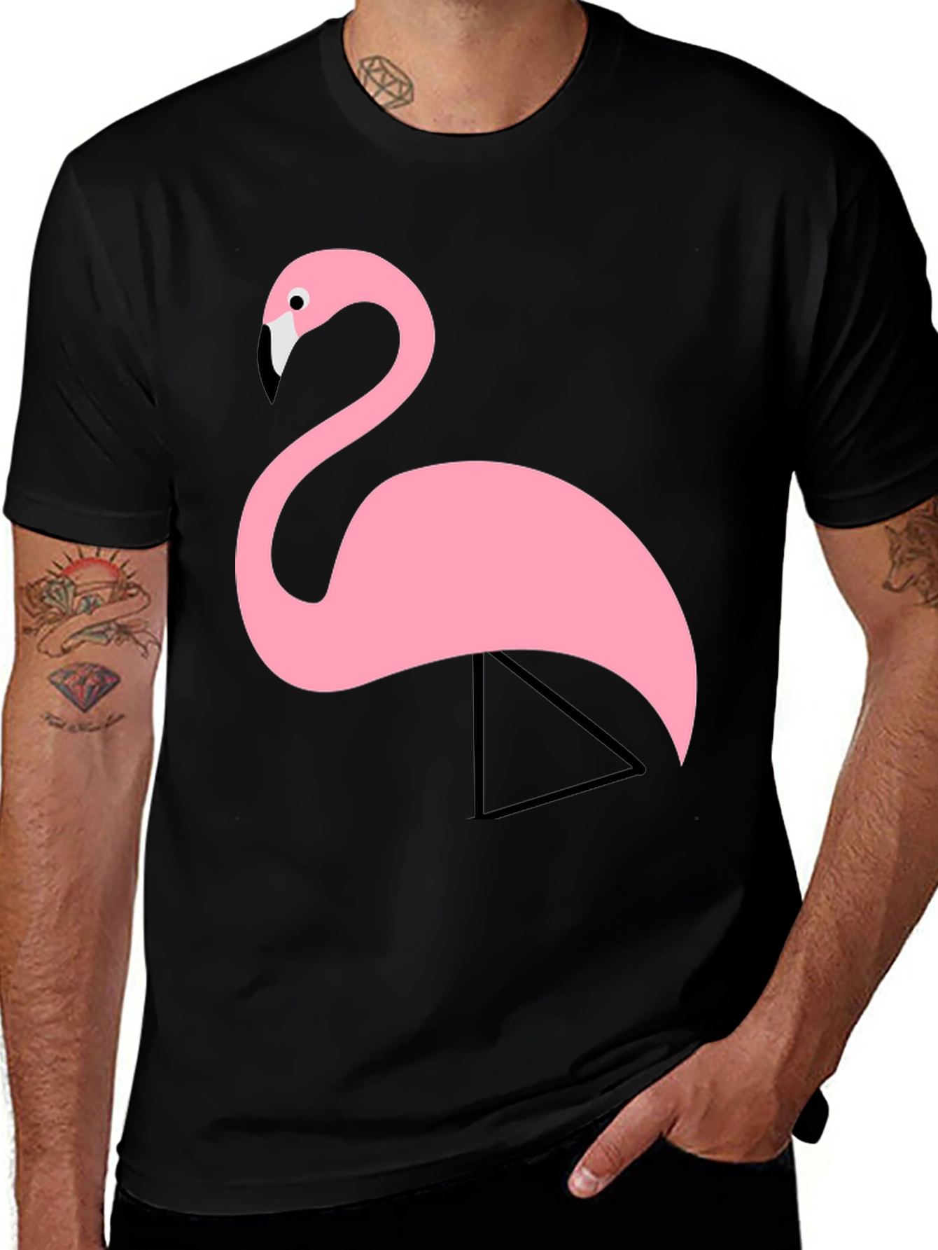 Variant 30 of Pink Flamingo Graphic Tee - Trendy Bird T-Shirt