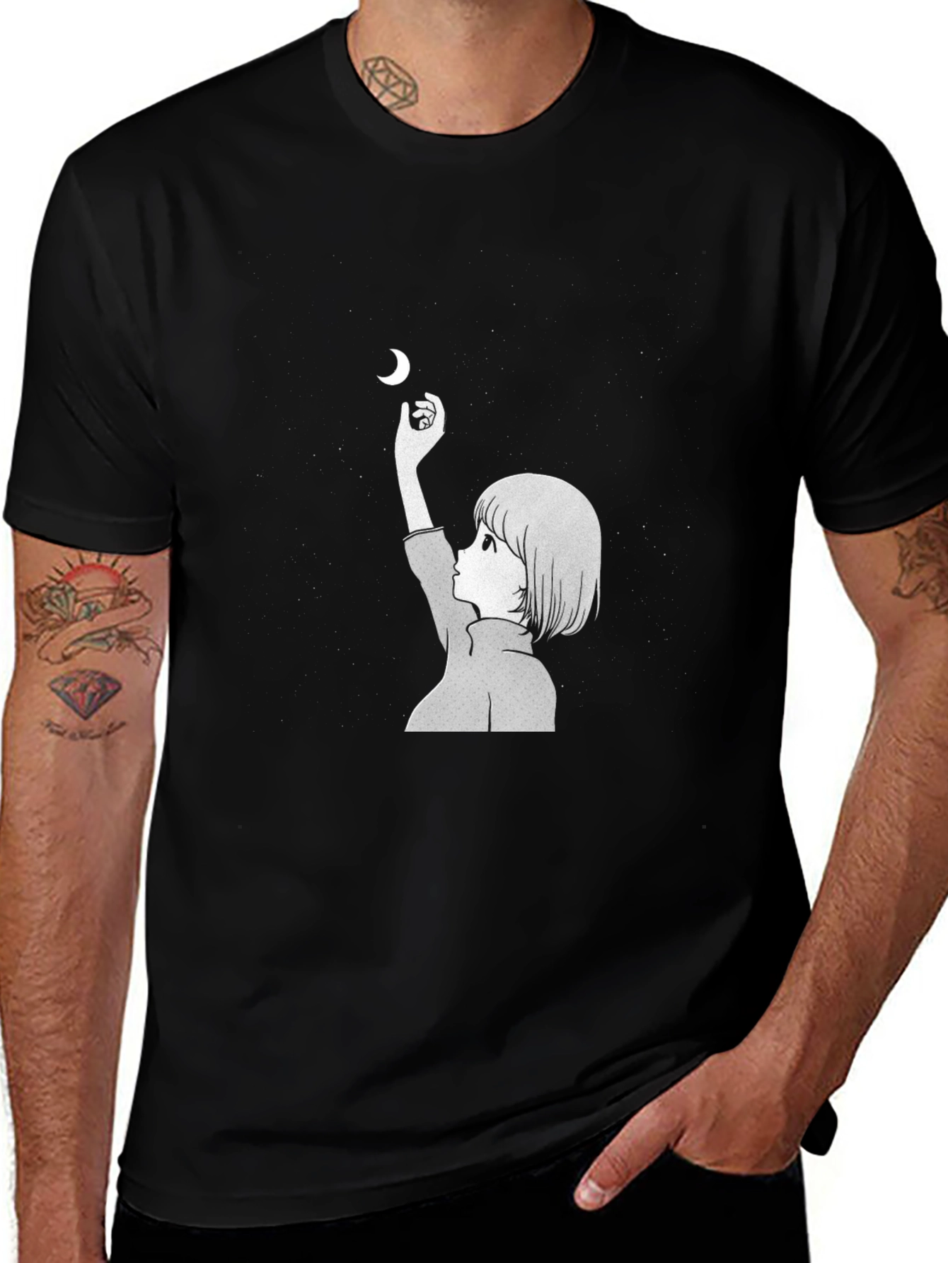 Variant 21 of Moon Dreamer Black T-Shirt
