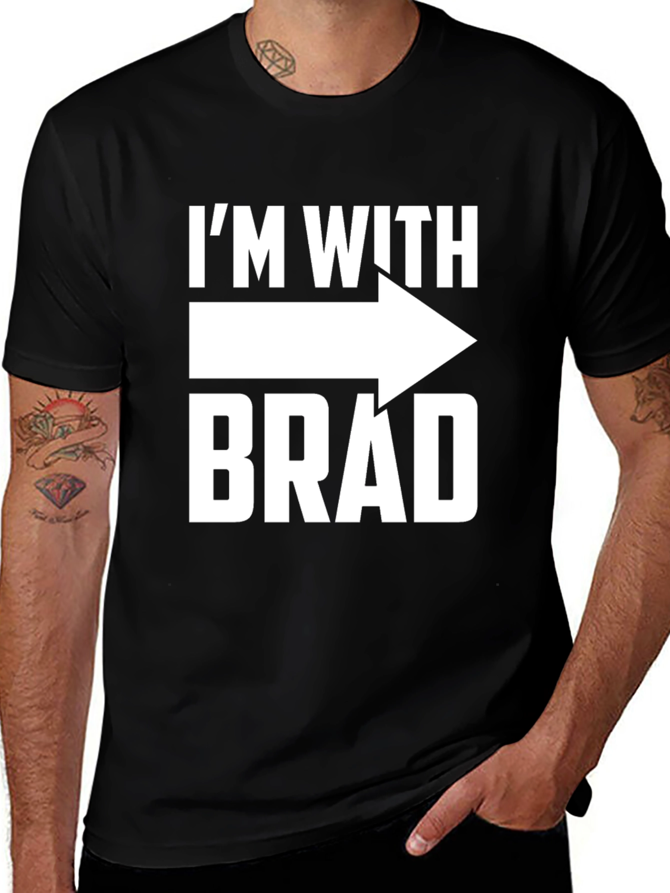 Variant 27 of I'm With Brad Arrow T-Shirt Novelty Tee