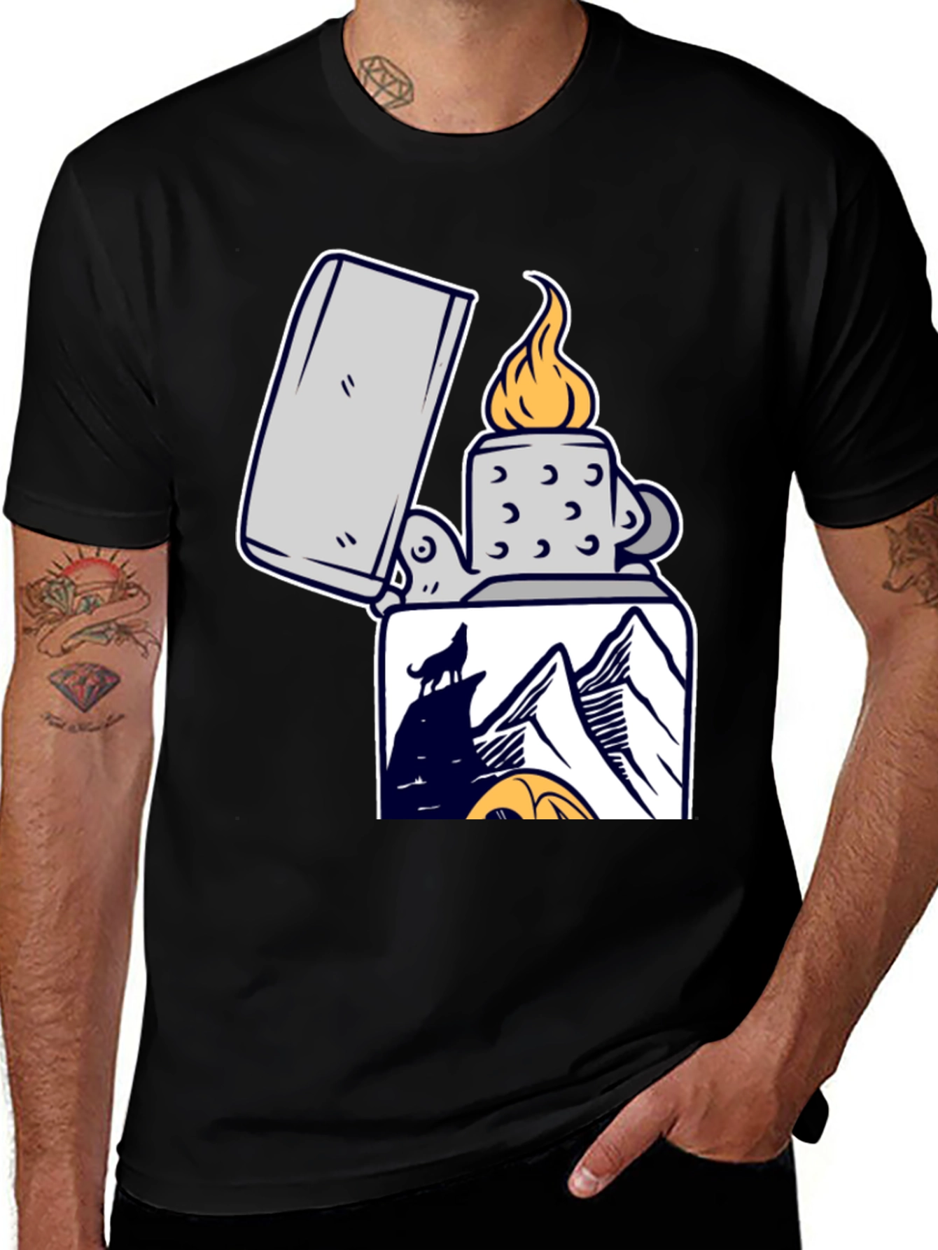 Variant 24 of Adventure Lighter Graphic Tee - Black