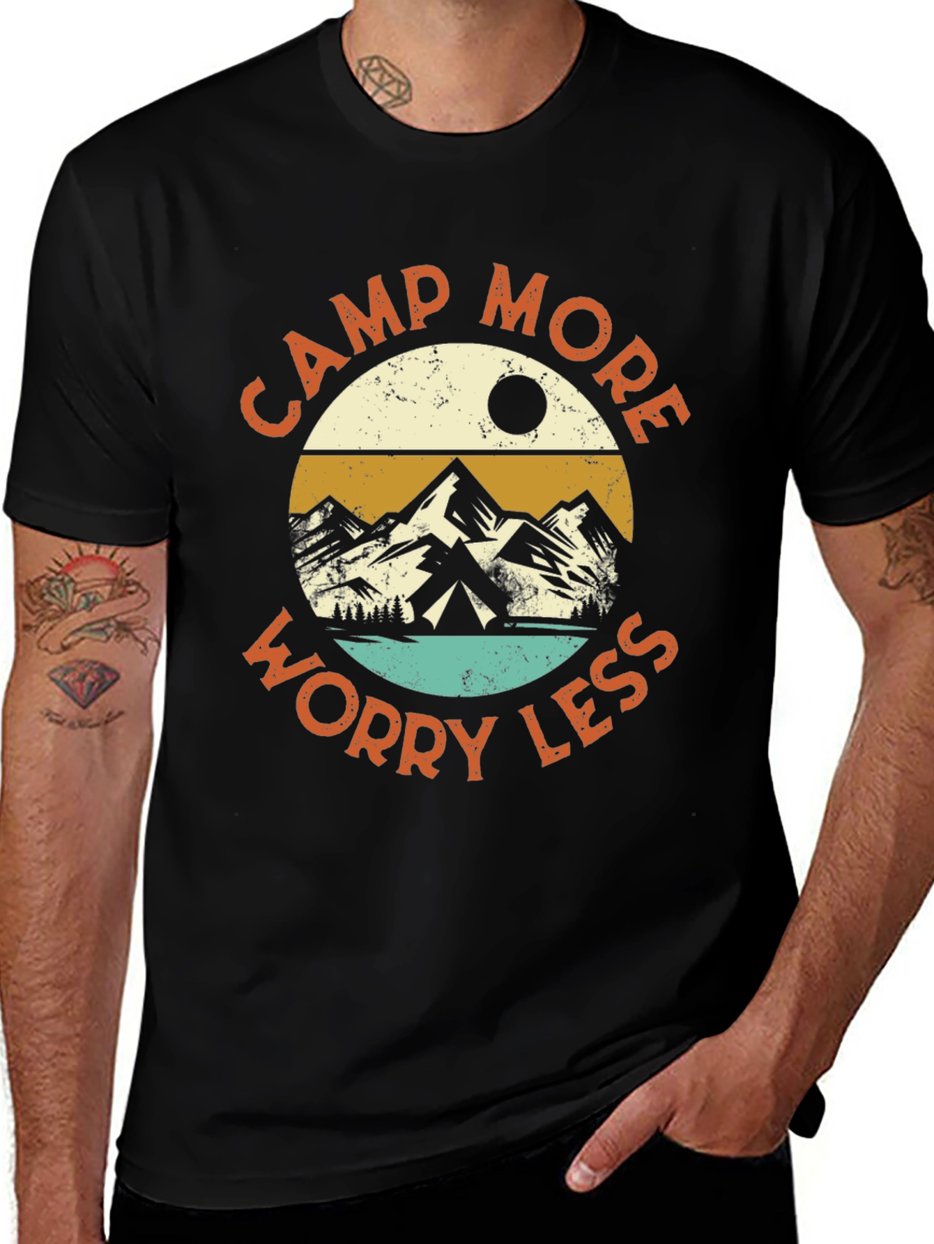 Variant 3 of Camp More Worry Less Graphic Tee