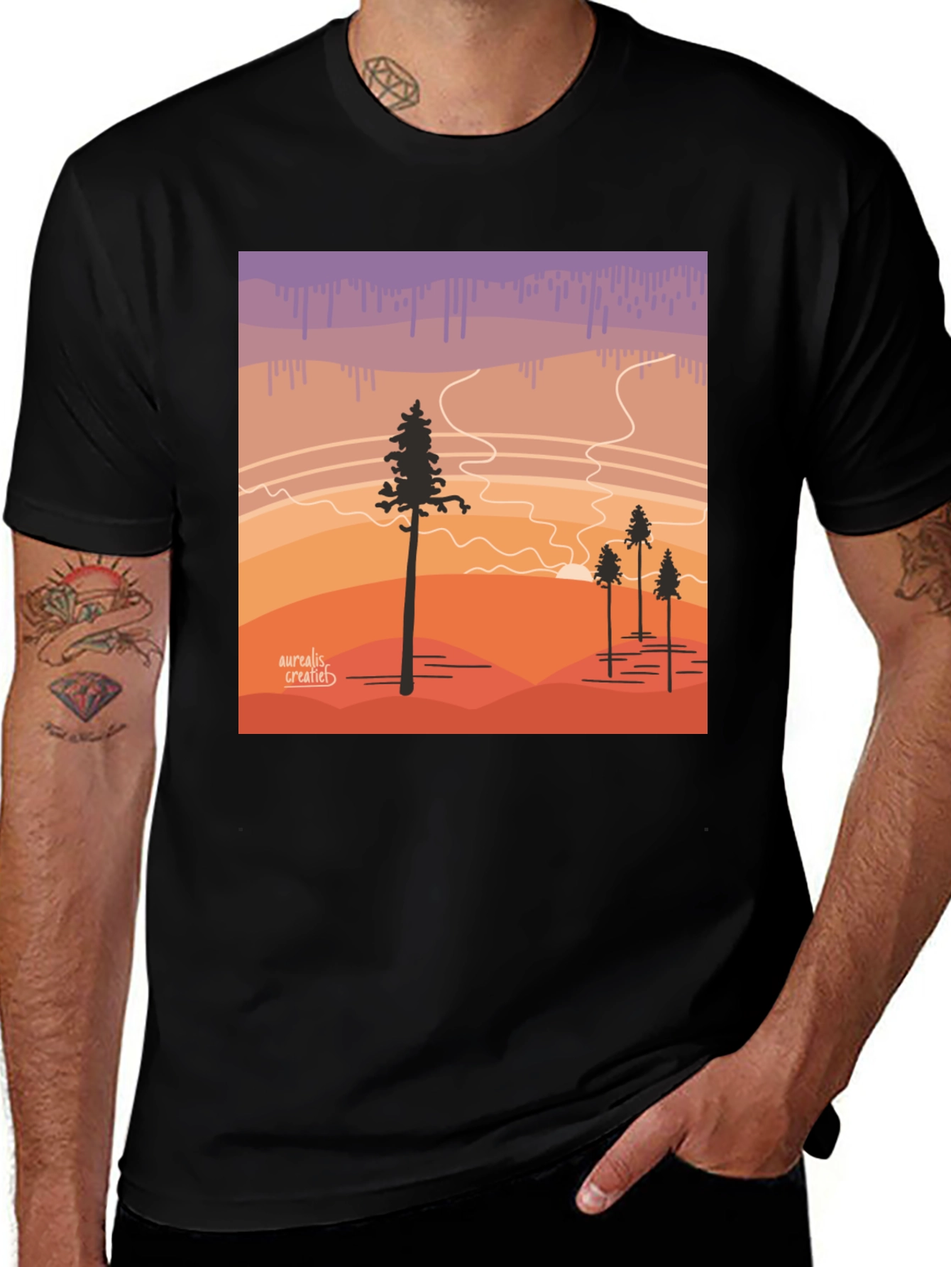 Variant 8 of Nature Silhouette Graphic Tee