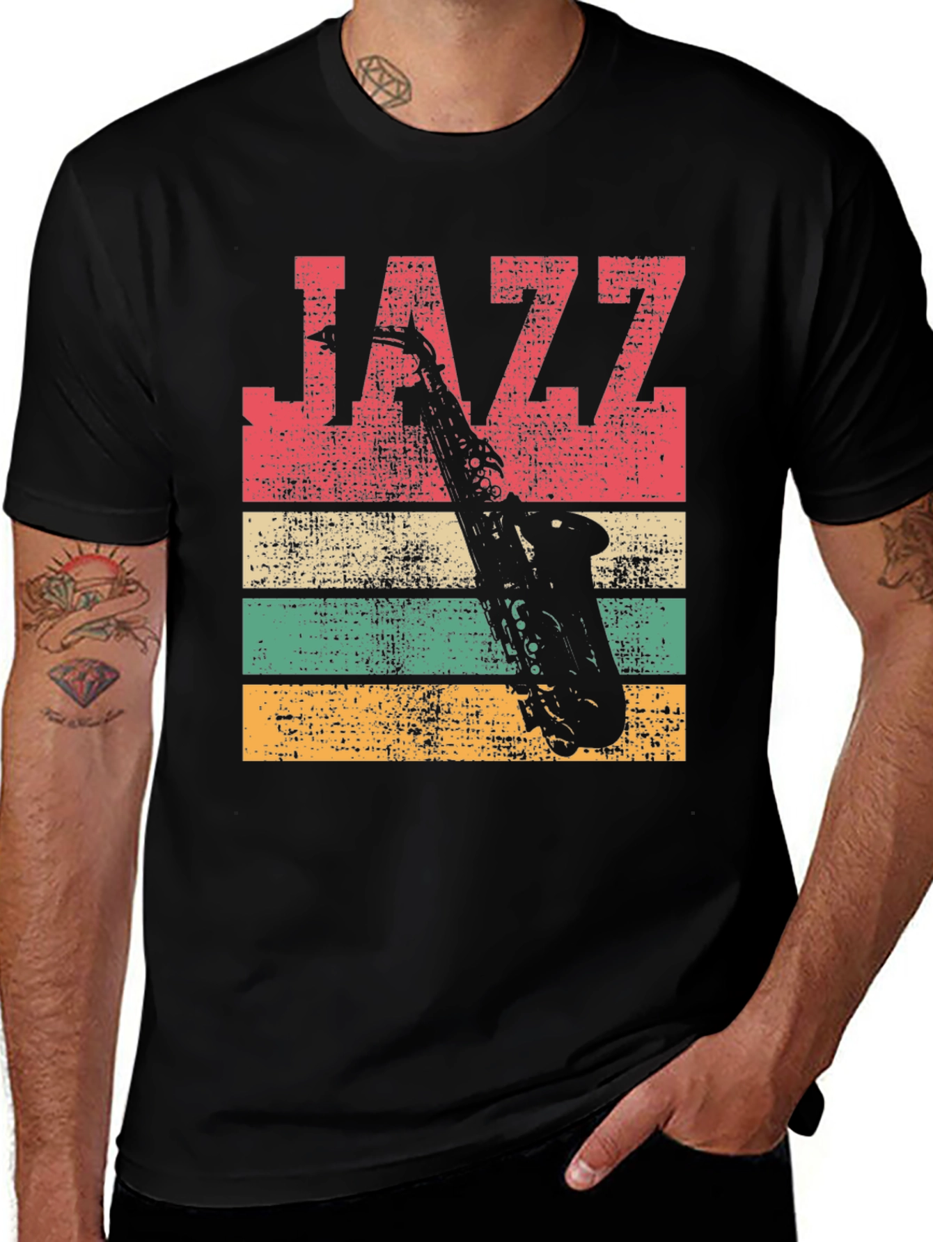 Variant 20 of Vintage Jazz Saxophone T-Shirt