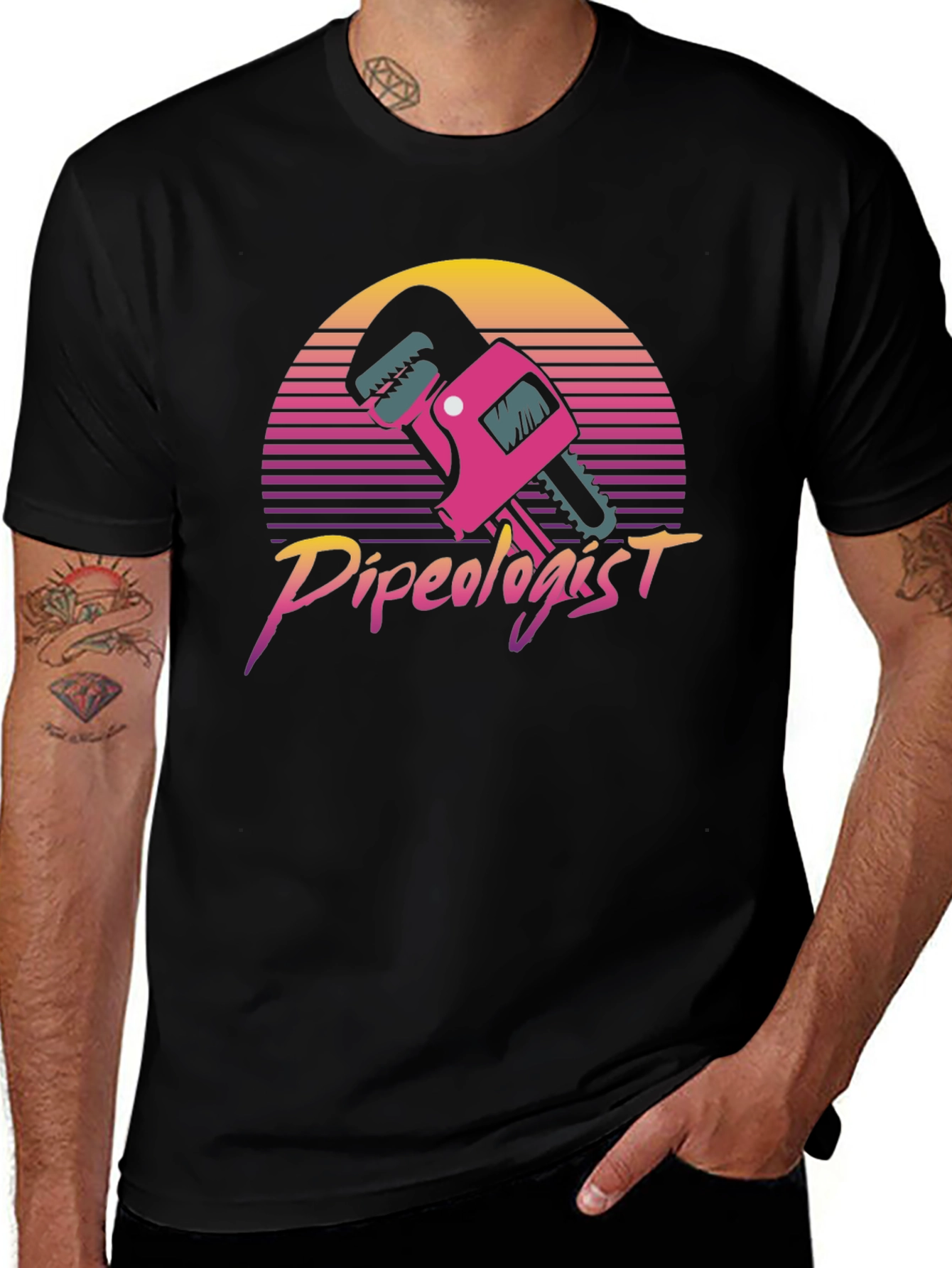 Pipeologist Retro Graphic T-Shirt