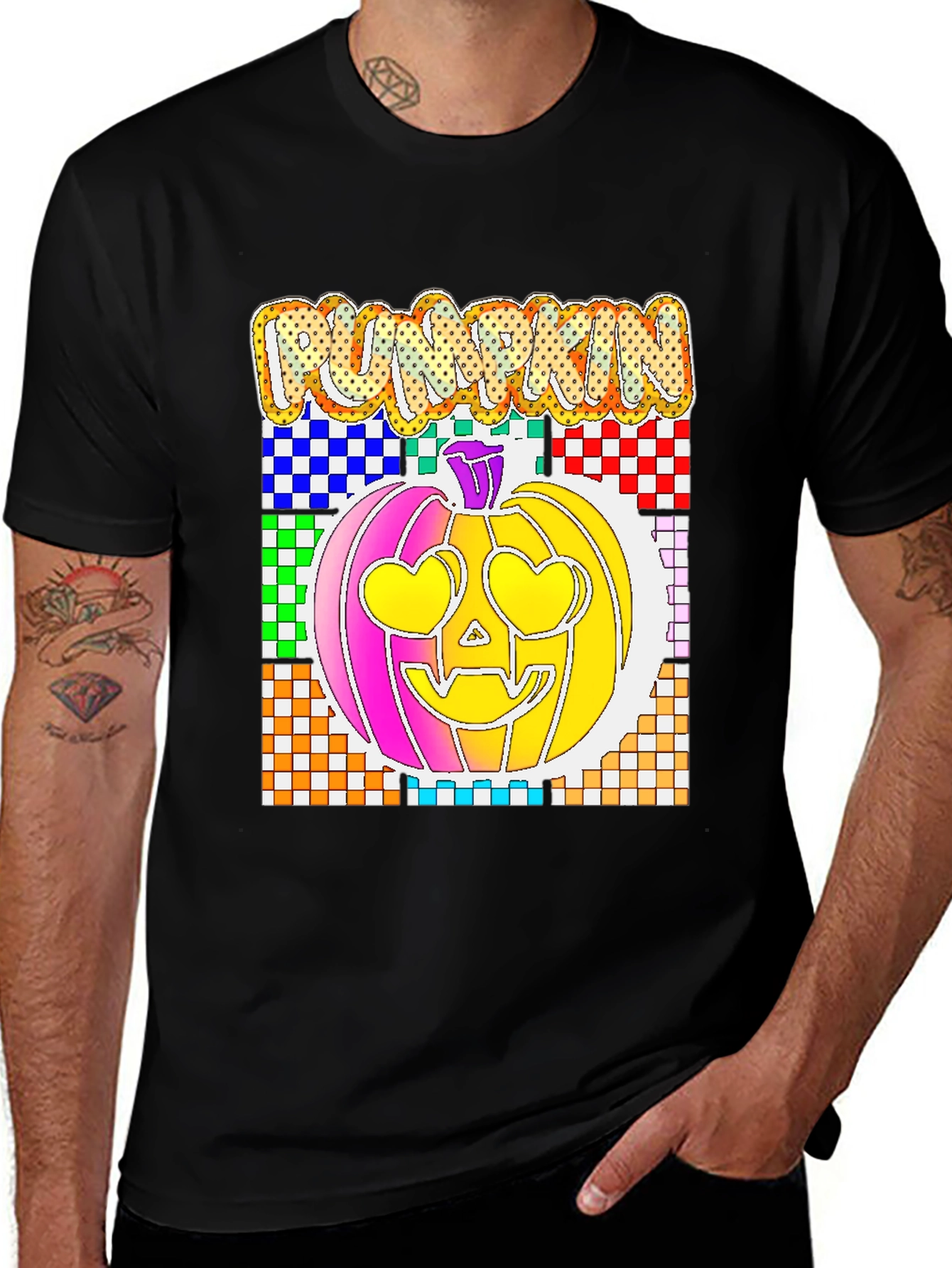 Variant 26 of Funky Pumpkin Graphic Tee