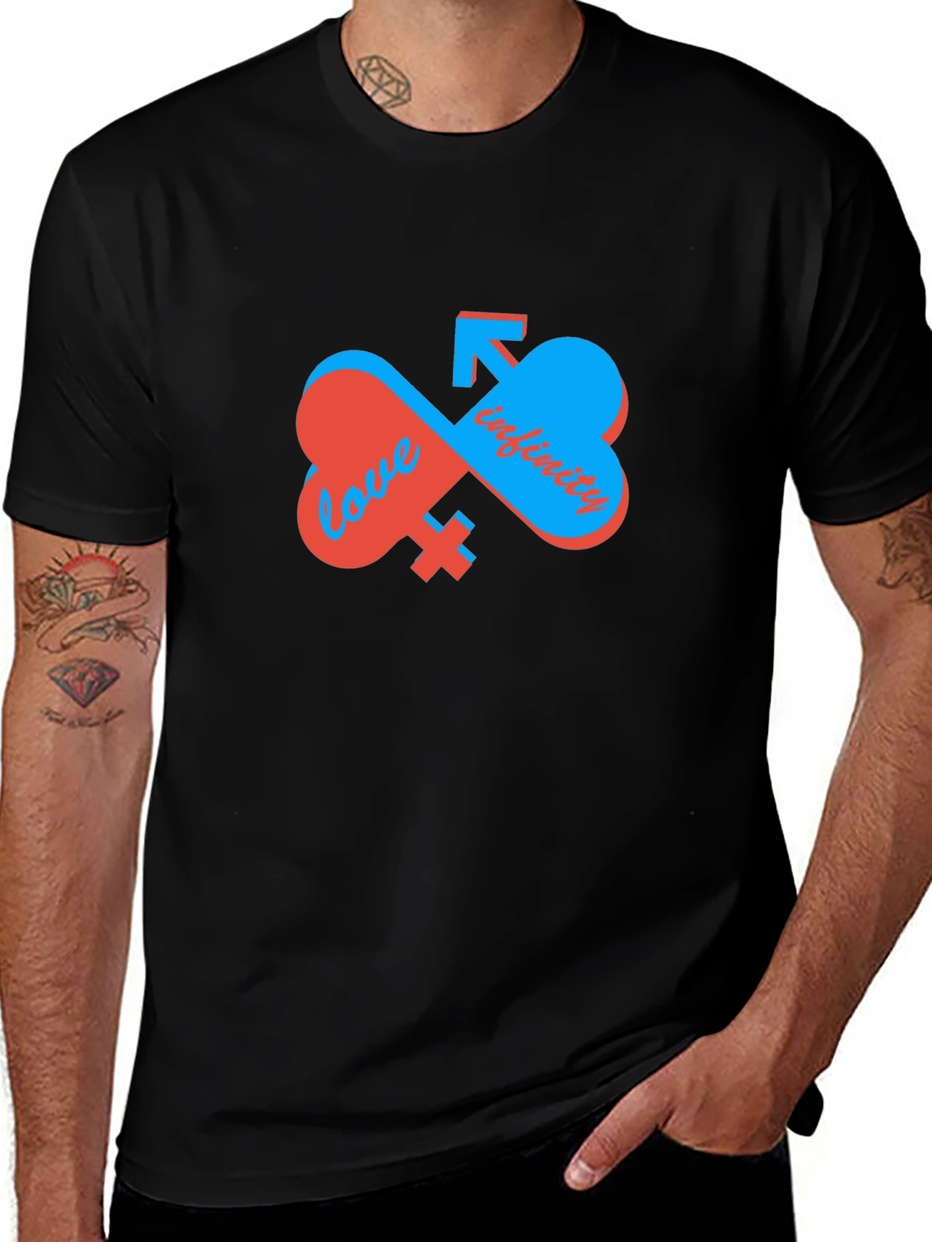 Love Infinity Graphic T-Shirt - Unisex Black Tee