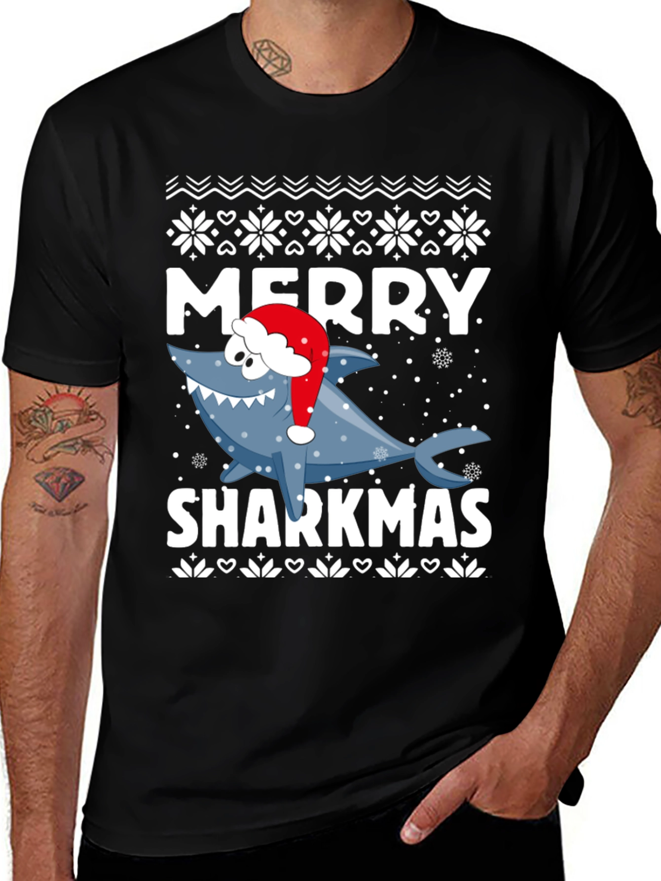 Variant 9 of Merry Sharkmas Holiday T-Shirt