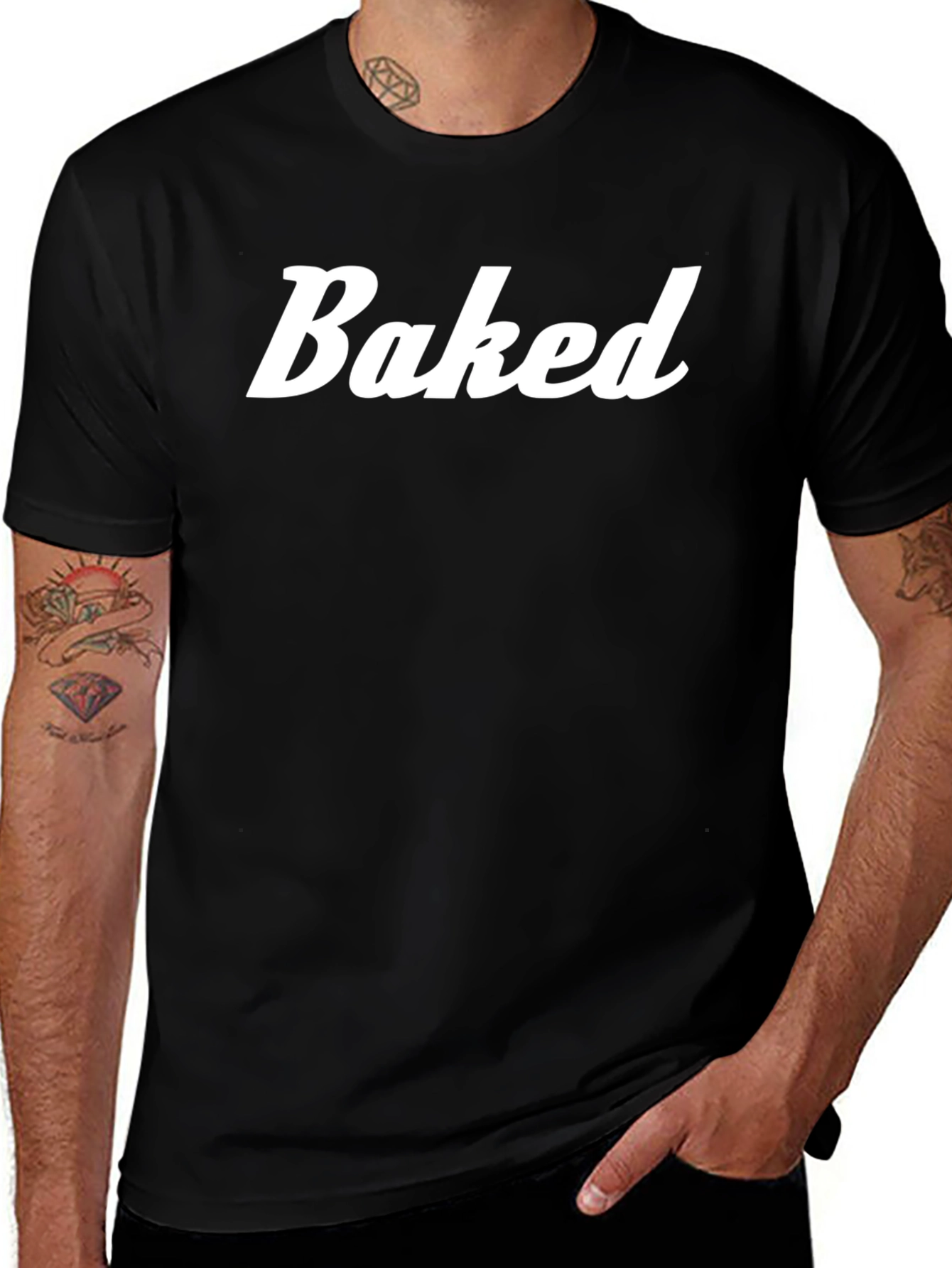 Variant 5 of Baked Text Graphic T-Shirt - Classic Fit