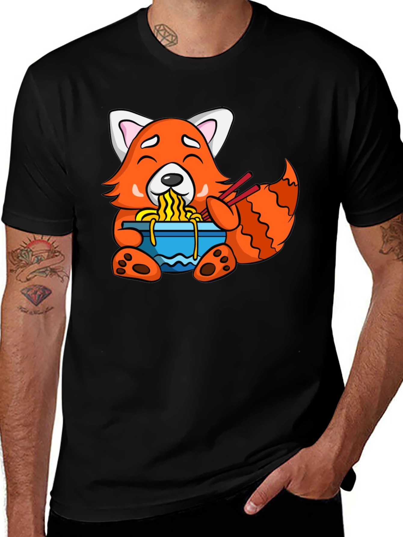 Variant 20 of Red Panda Ramen T-Shirt - Cute Anime Tee