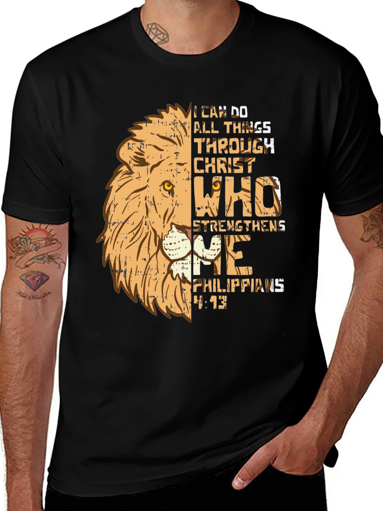 Christian Lion T-Shirt - I Can Do All Things