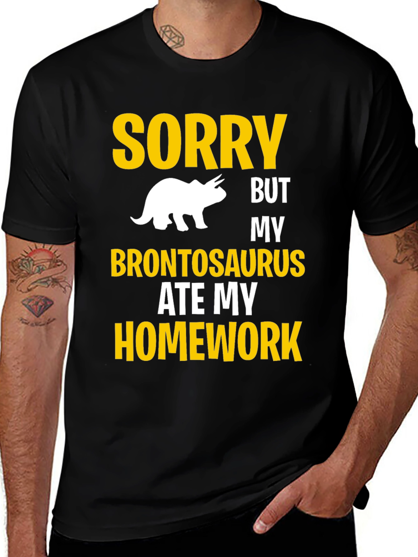 Variant 27 of Sorry My Brontosaurus Ate My Homework T-Shirt