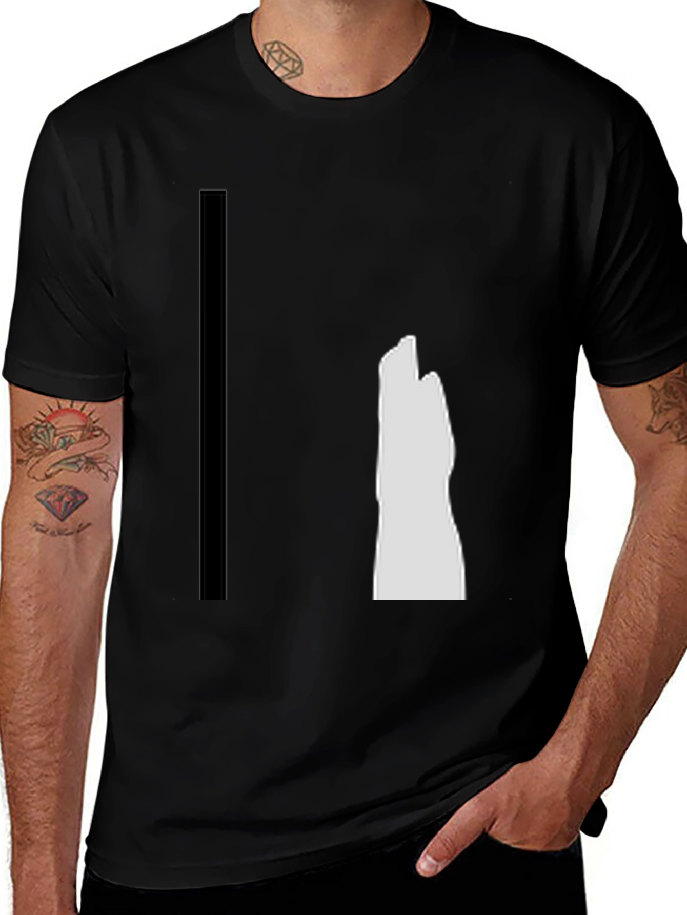 Variant 22 of Modern Graphic Tee - Black Minimalist Design