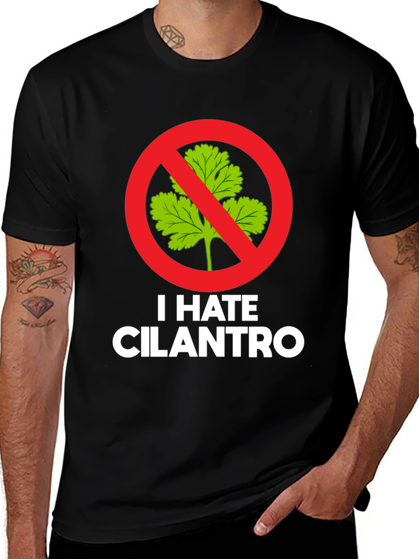 Variant 28 of I Hate Cilantro T-Shirt - Funny Foodie Tee
