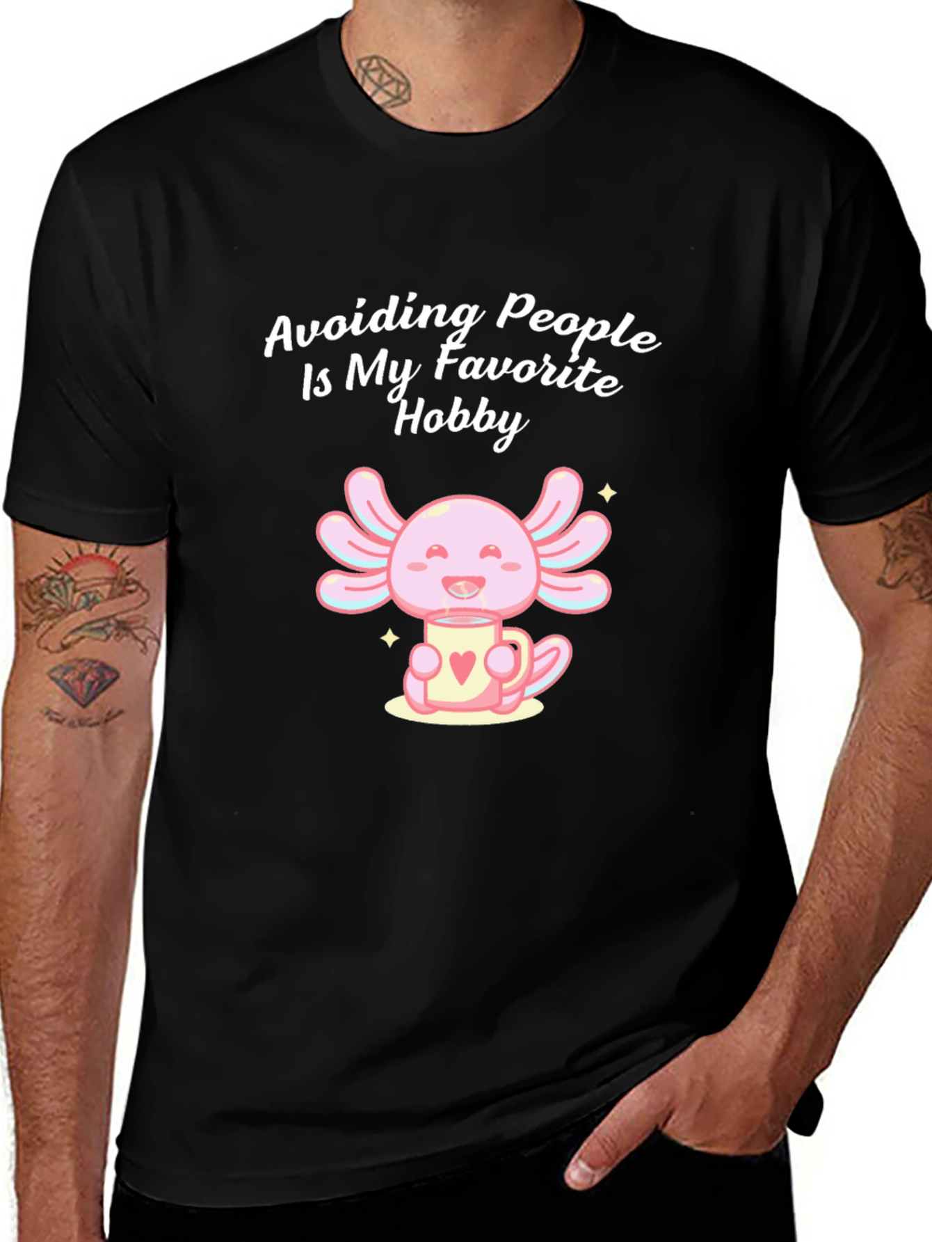 Variant 19 of Avoid People Axolotl Graphic T-Shirt