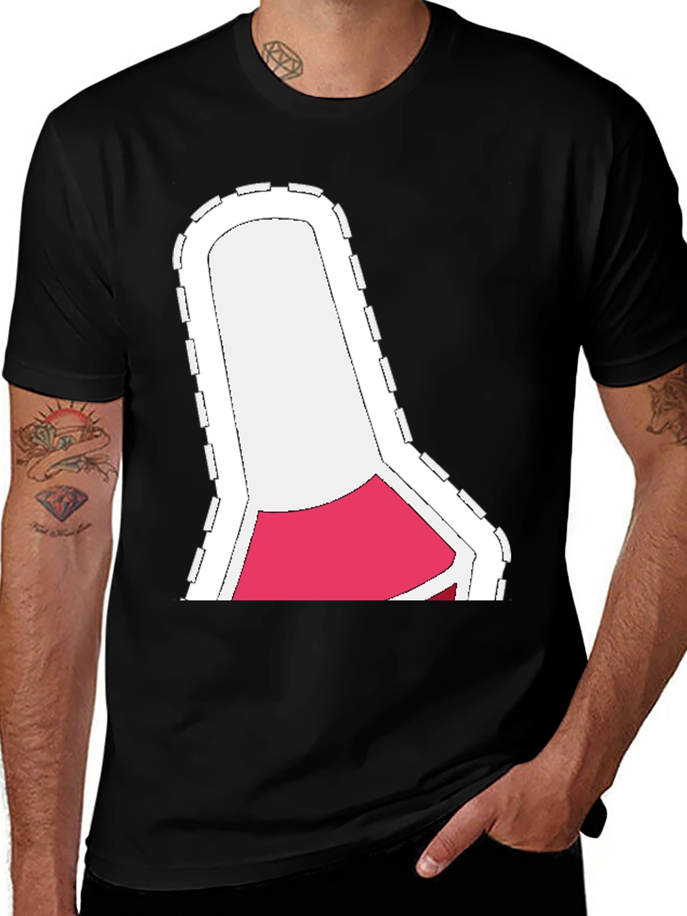 Variant 18 of Unique Graphic Tee - Chainsaw Design