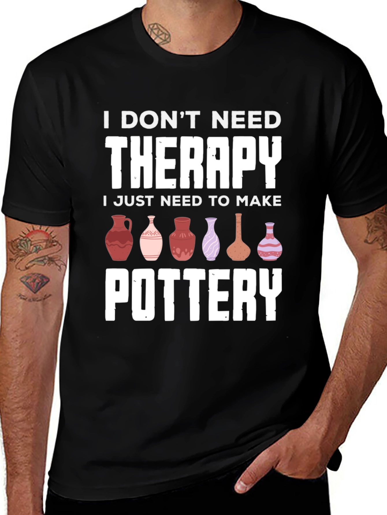 Variant 18 of Pottery Therapy T-Shirt - Funny Ceramic Artist Tee