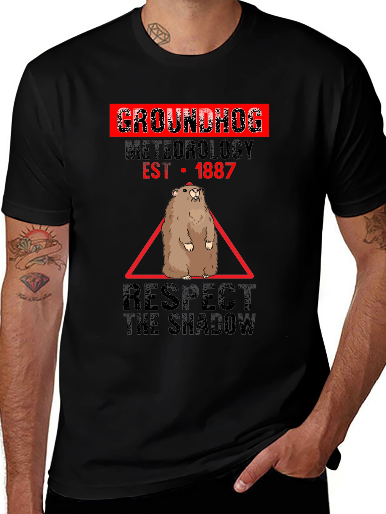 Groundhog Day T-Shirt: Respect the Shadow Tee
