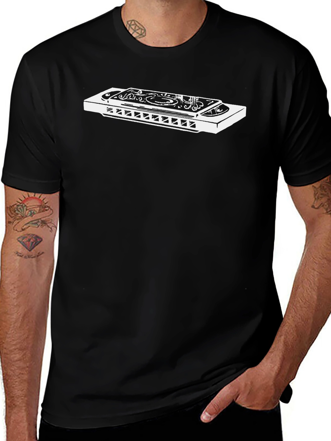 Variant 25 of Harmonica Graphic Tee - Music Lover's T-Shirt