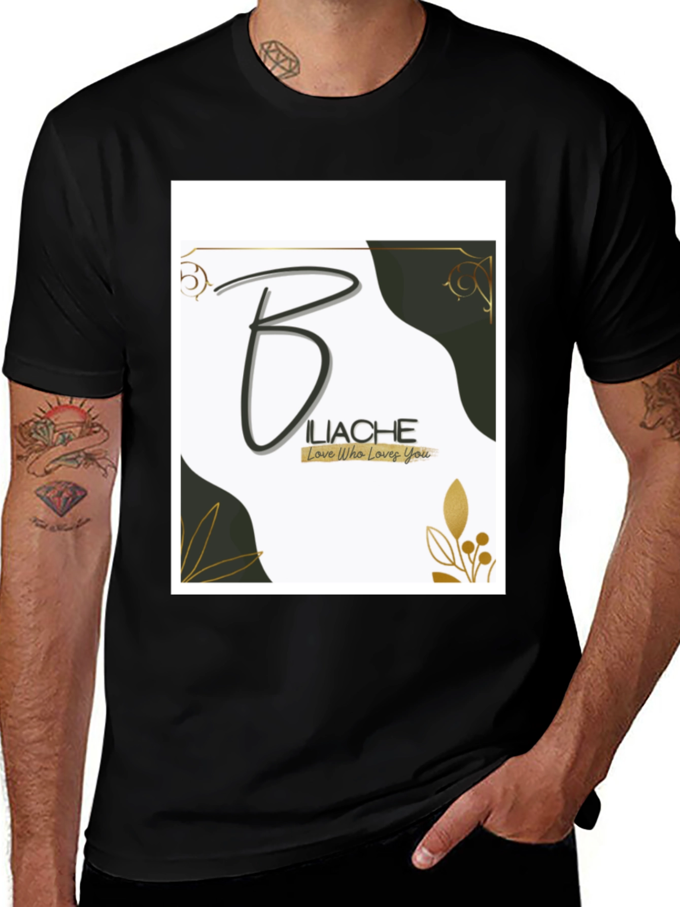 Elegant "B" Logo Graphic Tee - Love Who Loves You