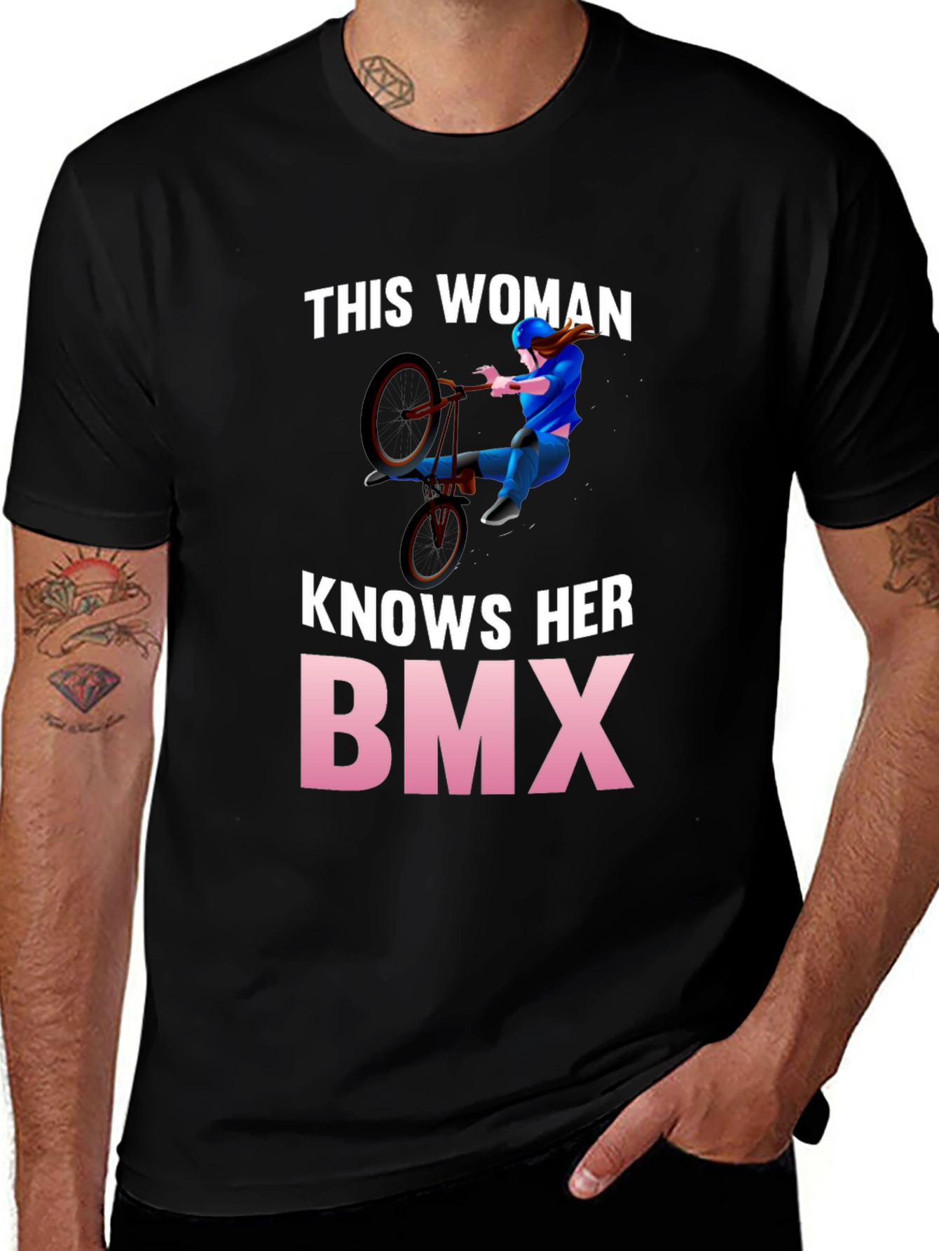 Variant 8 of This Woman Knows Her BMX T-Shirt