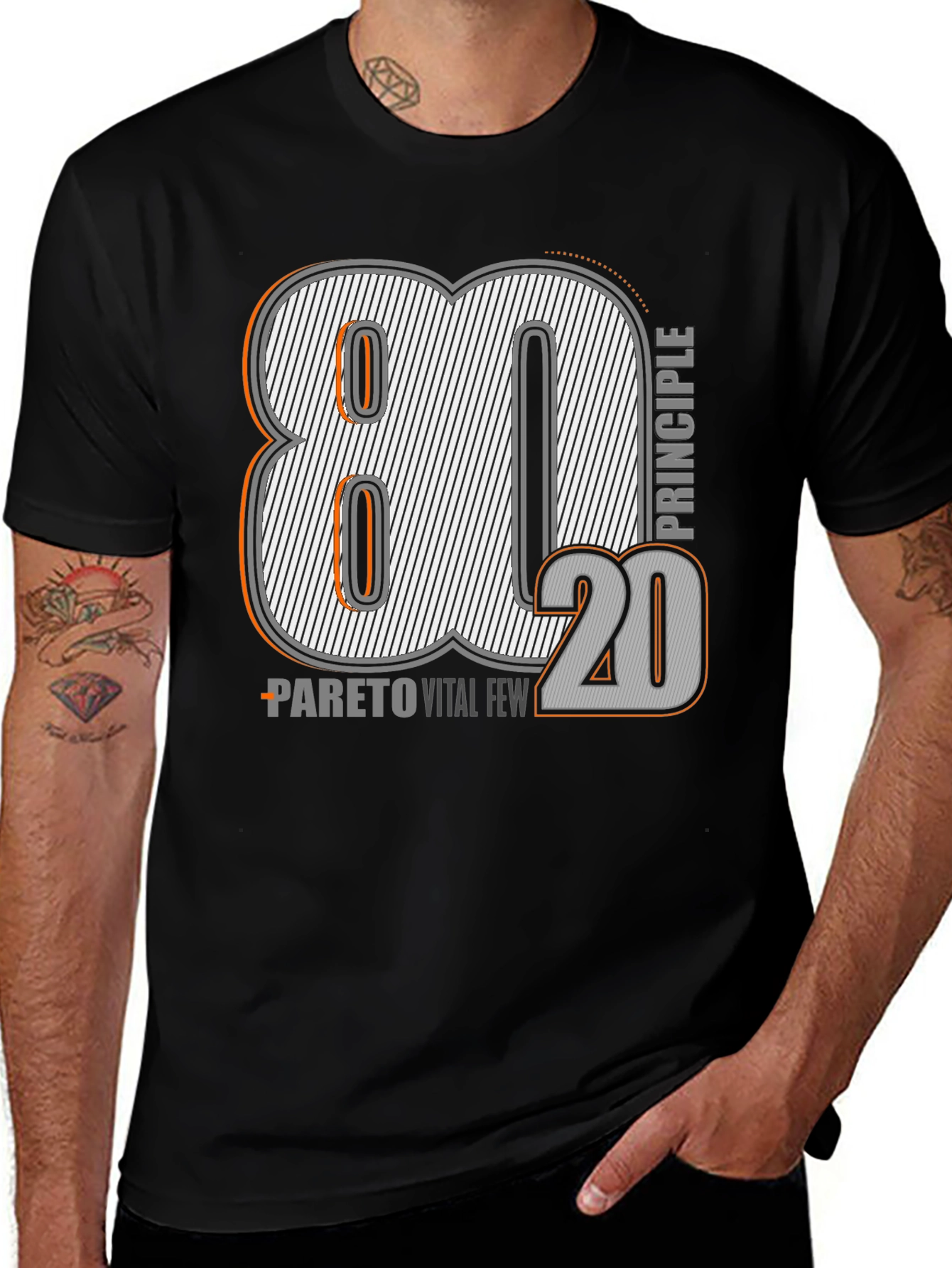 Variant 25 of 80/20 Pareto Principle Graphic T-Shirt
