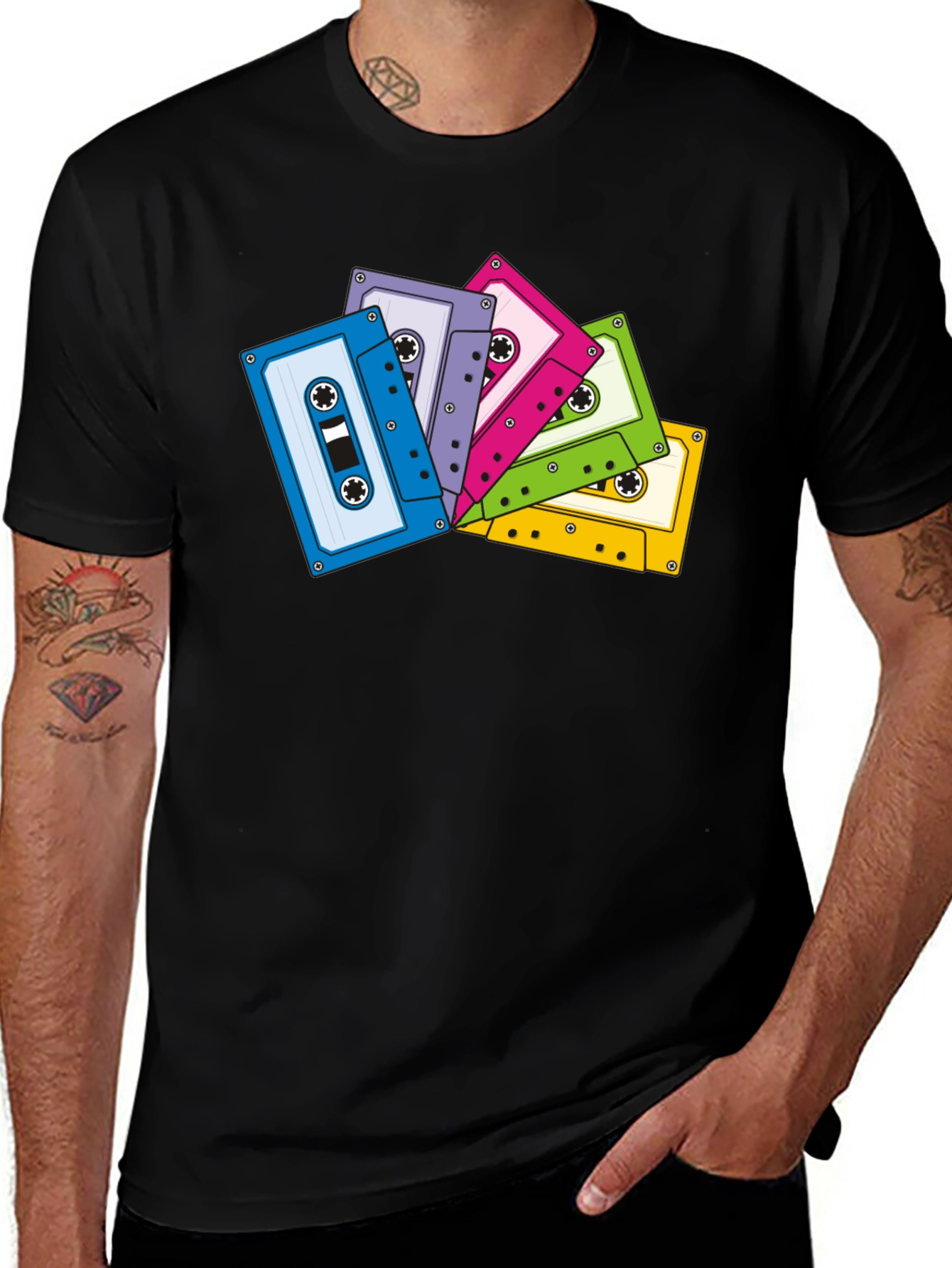 Variant 2 of Retro Cassette Tape Graphic T-Shirt