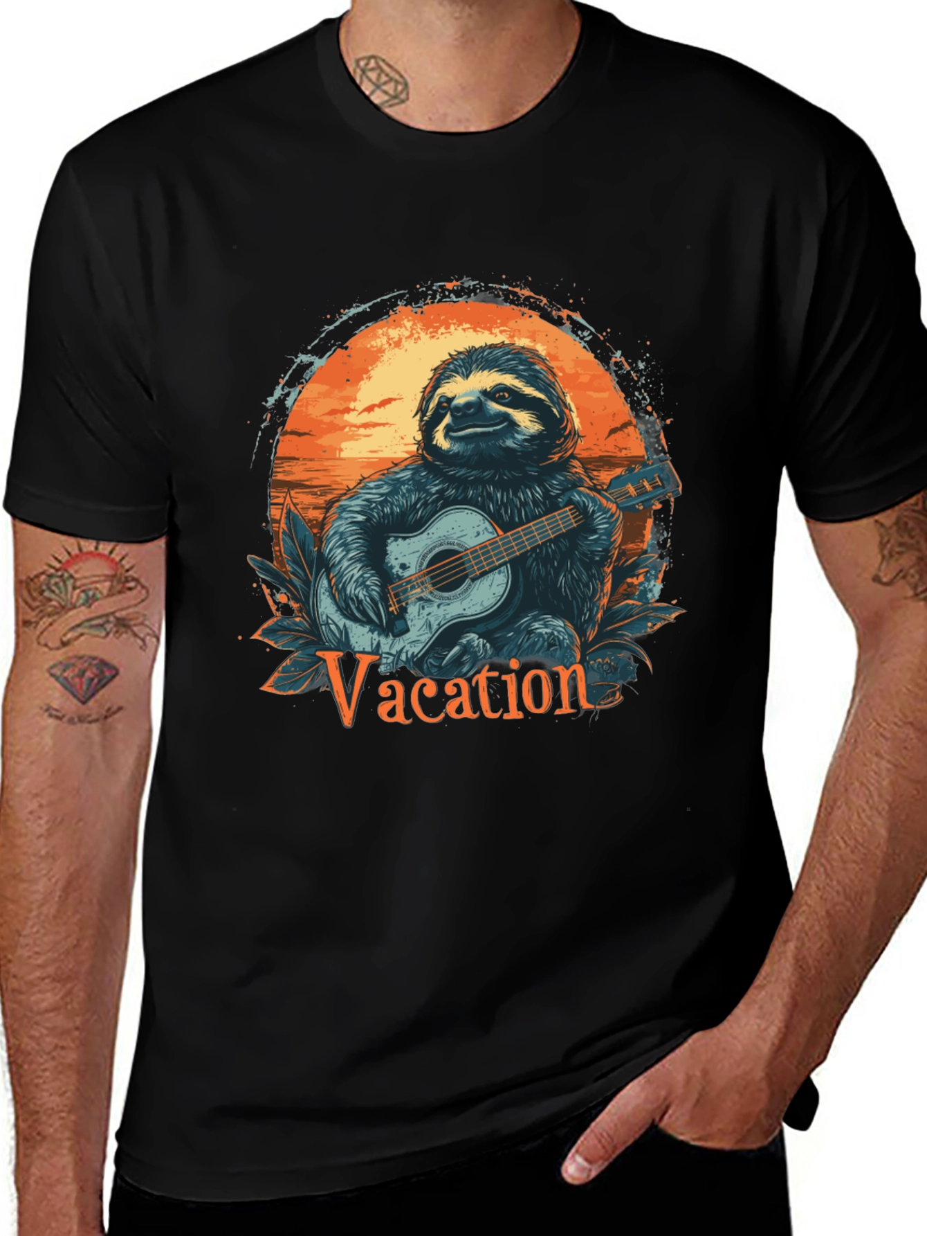 Variant 12 of Vacation Sloth Graphic T-Shirt