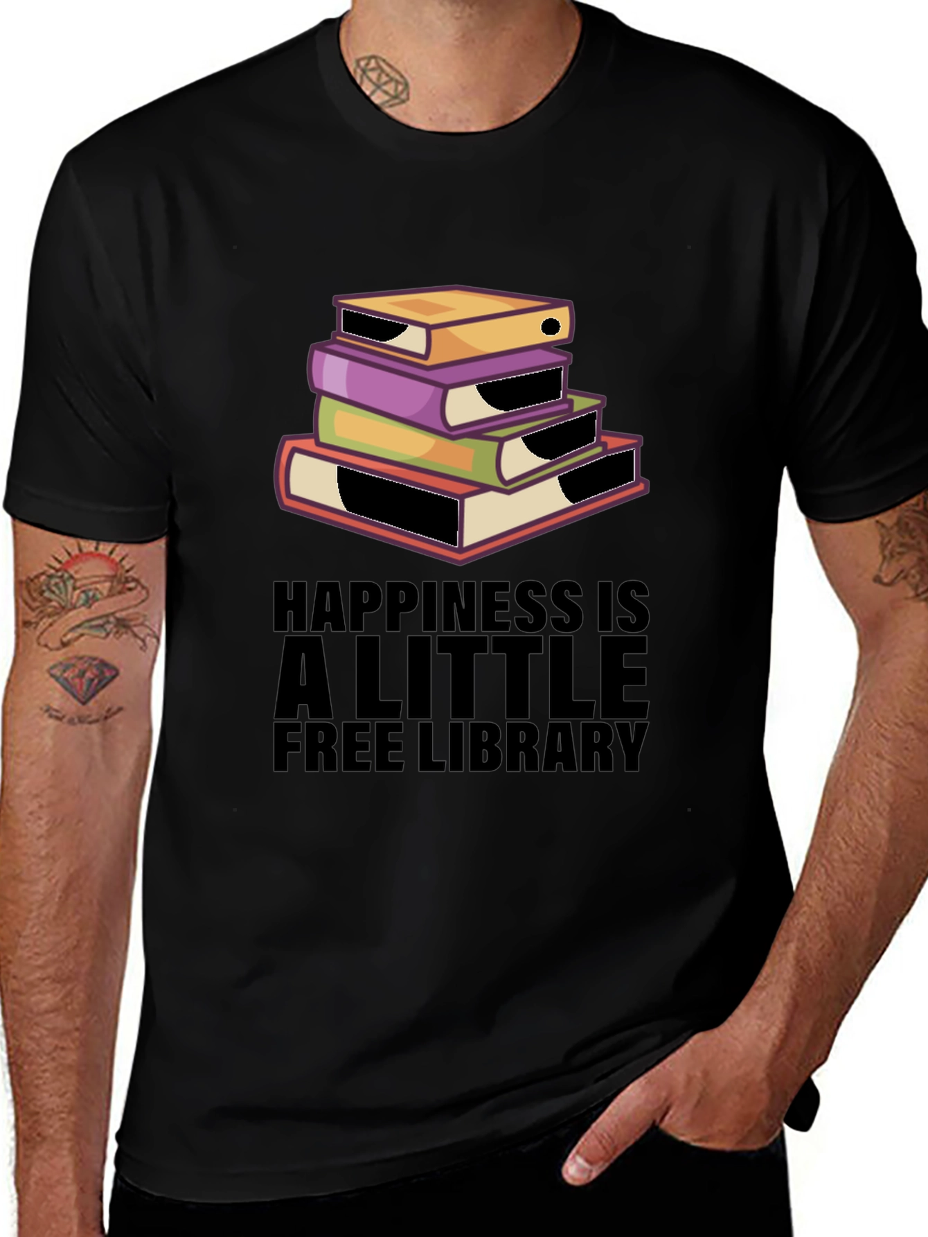 Variant 28 of Book Lover T-Shirt - Happiness is a Little Free Library