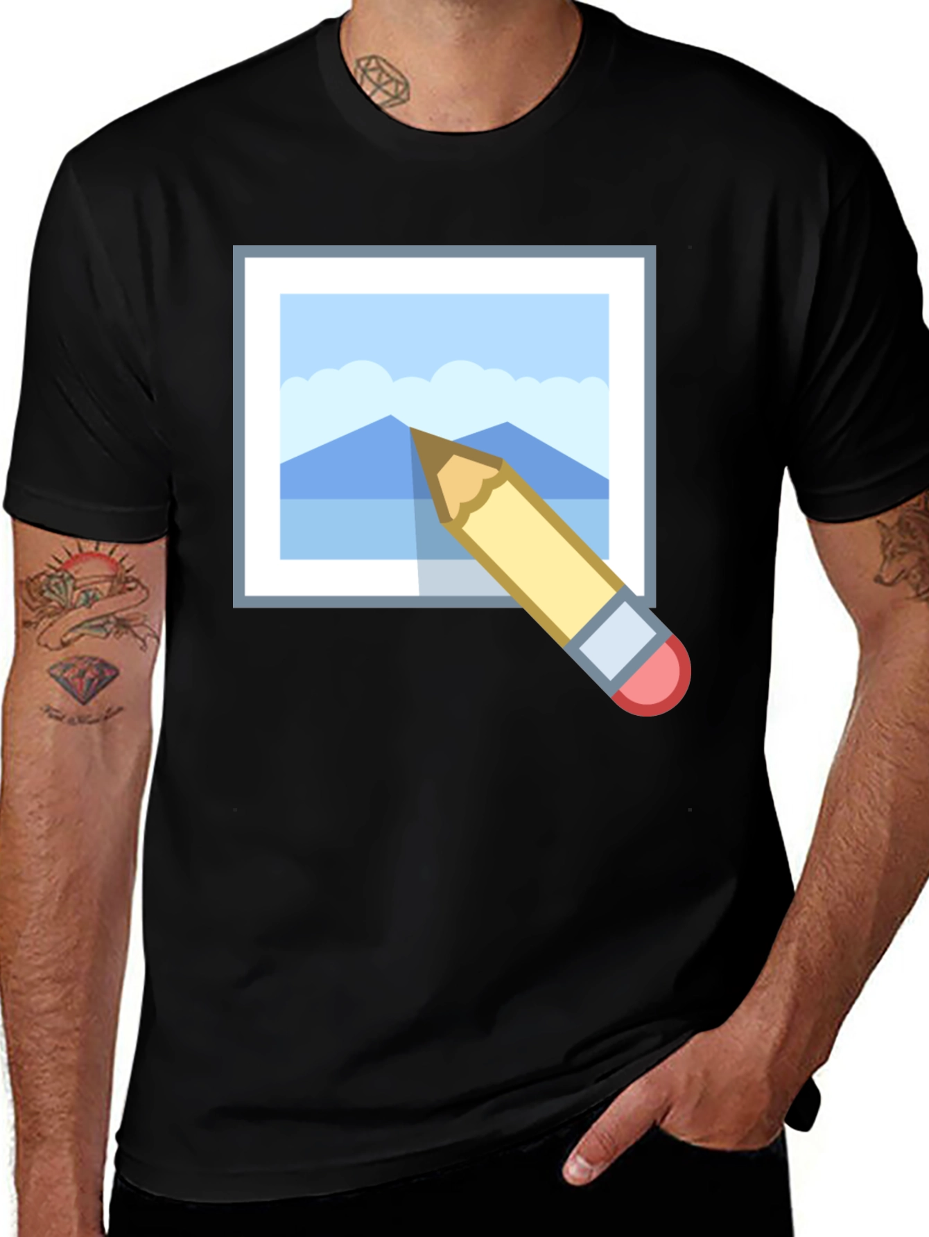 Creative Landscape Drawing T-Shirt