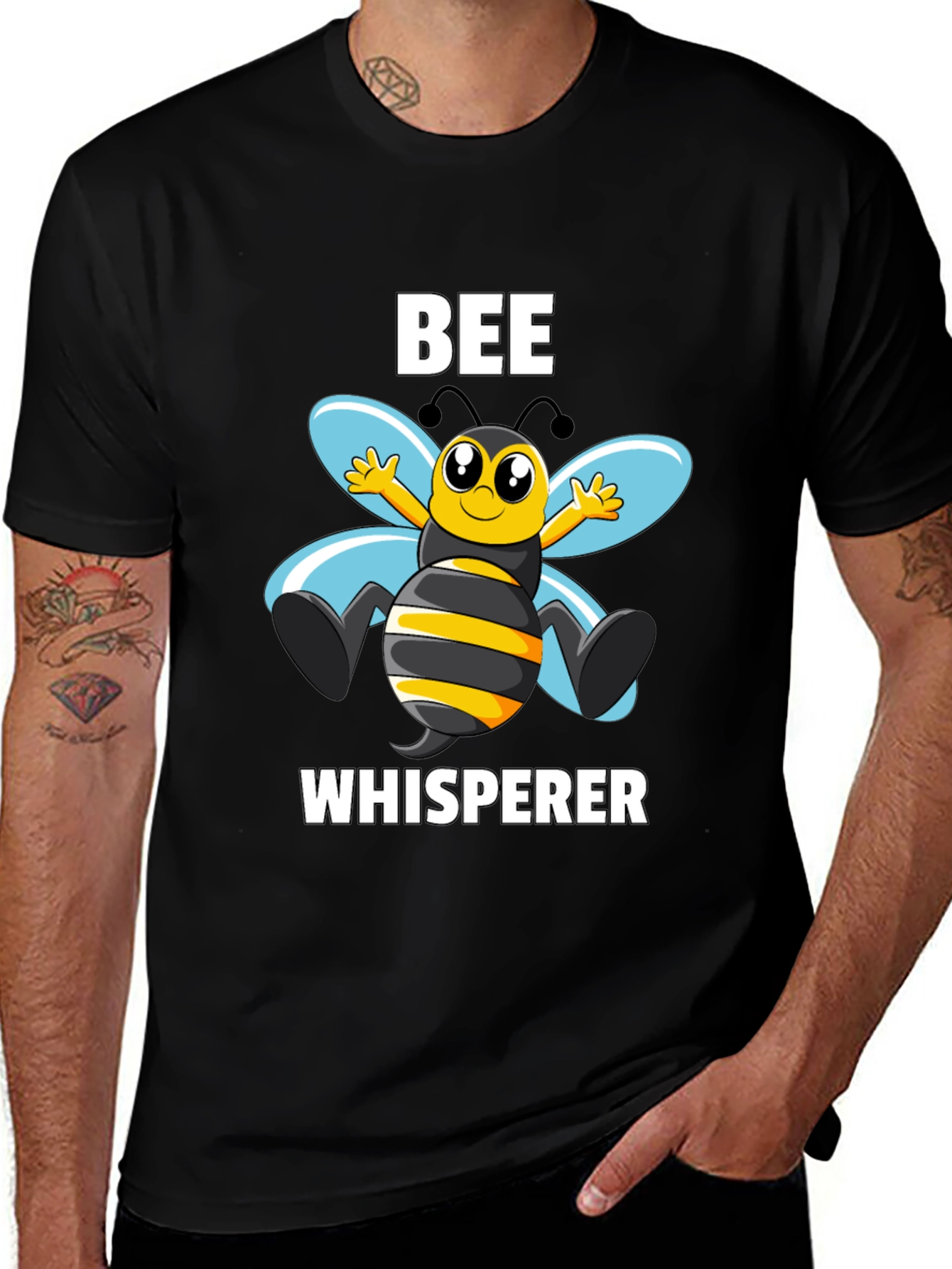 Bee Whisperer Graphic T-Shirt - Black