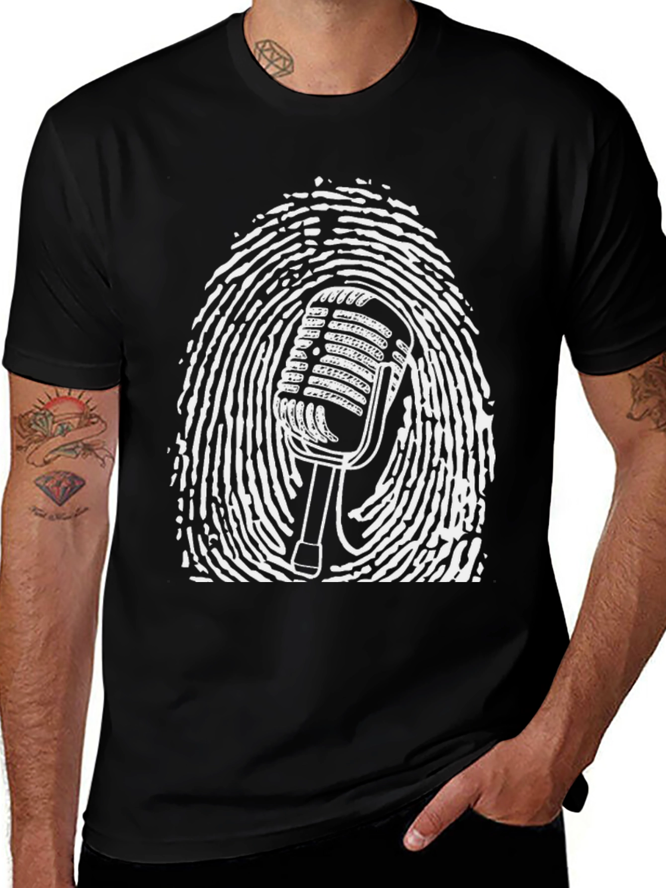 Variant 19 of Retro Microphone T-Shirt - Music Lover Tee