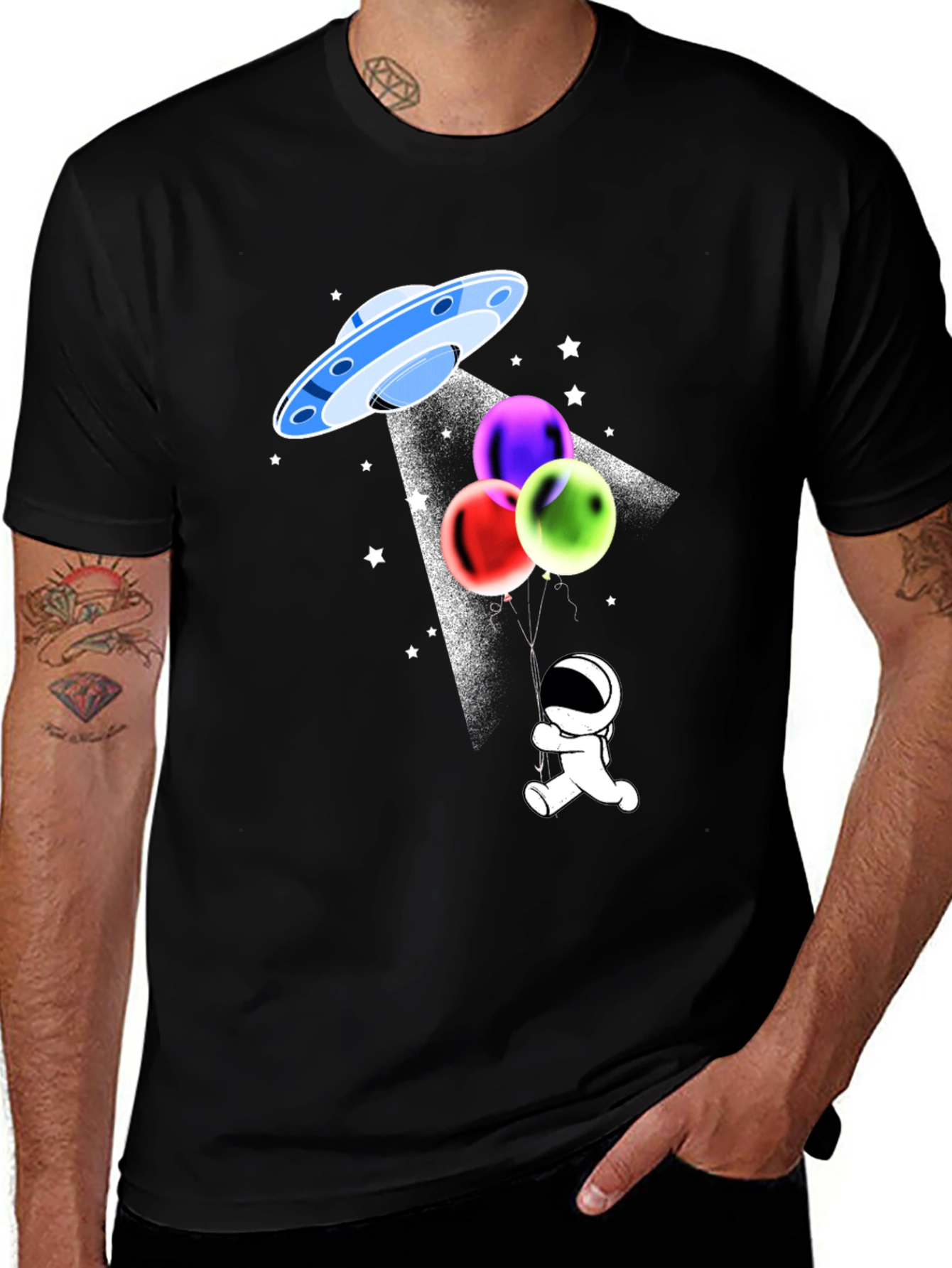 Variant 25 of Alien Abduction Astronaut T-Shirt